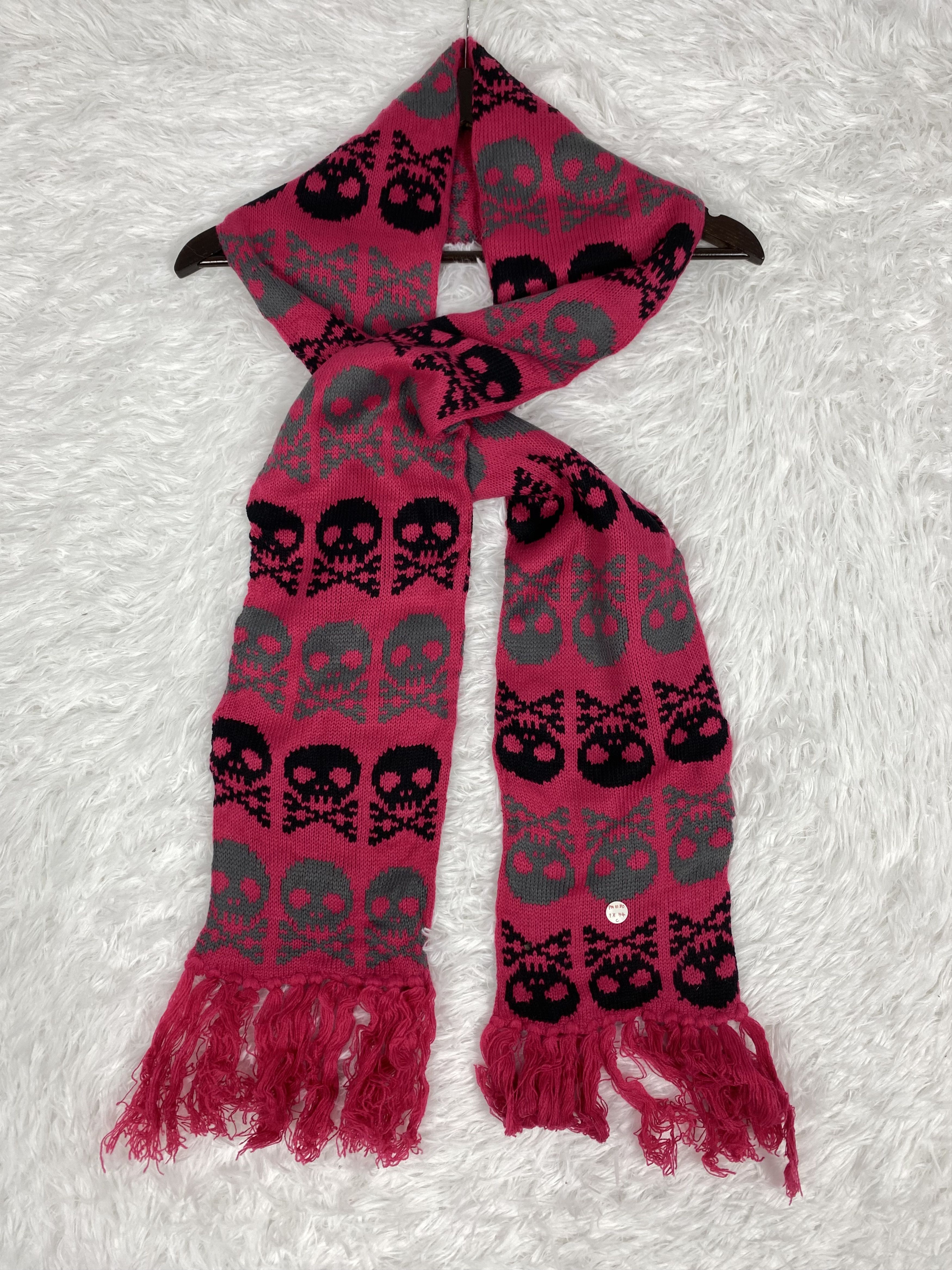 Vintage Vintage Skulls Scarf / Muffler Neckwear PM0180 Size ONE SIZE - 4 Thumbnail