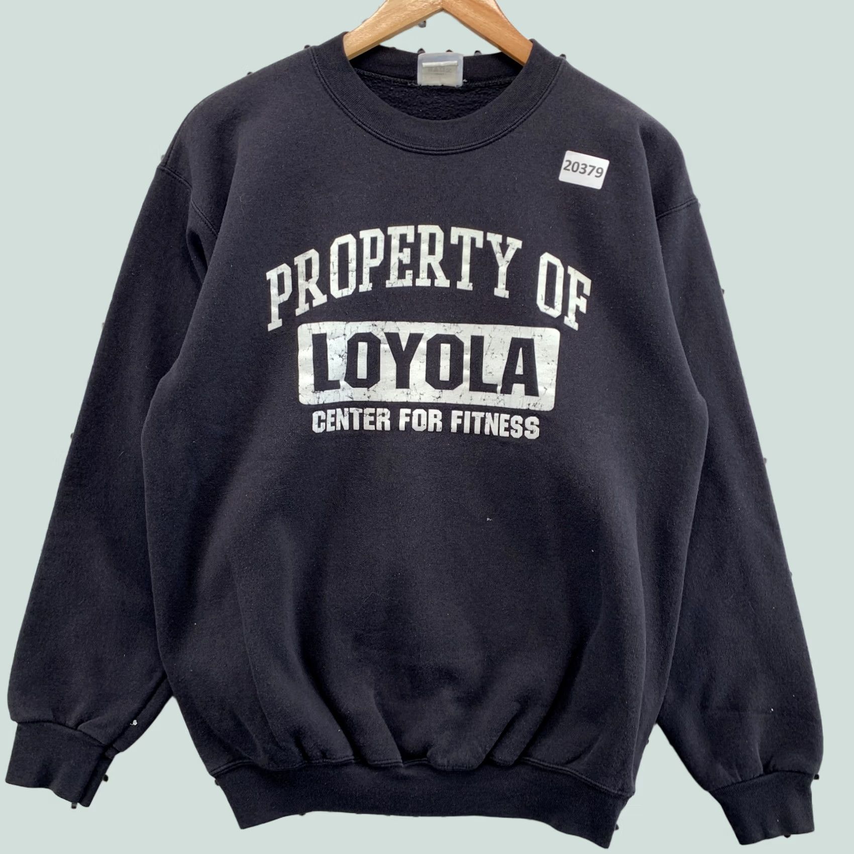 Vintage Loyola University Sweatshirt Mens Medium Black Crewneck Pullover Faded 21x27 Size US M / EU 48-50 / 2 - 1 Thumbnail