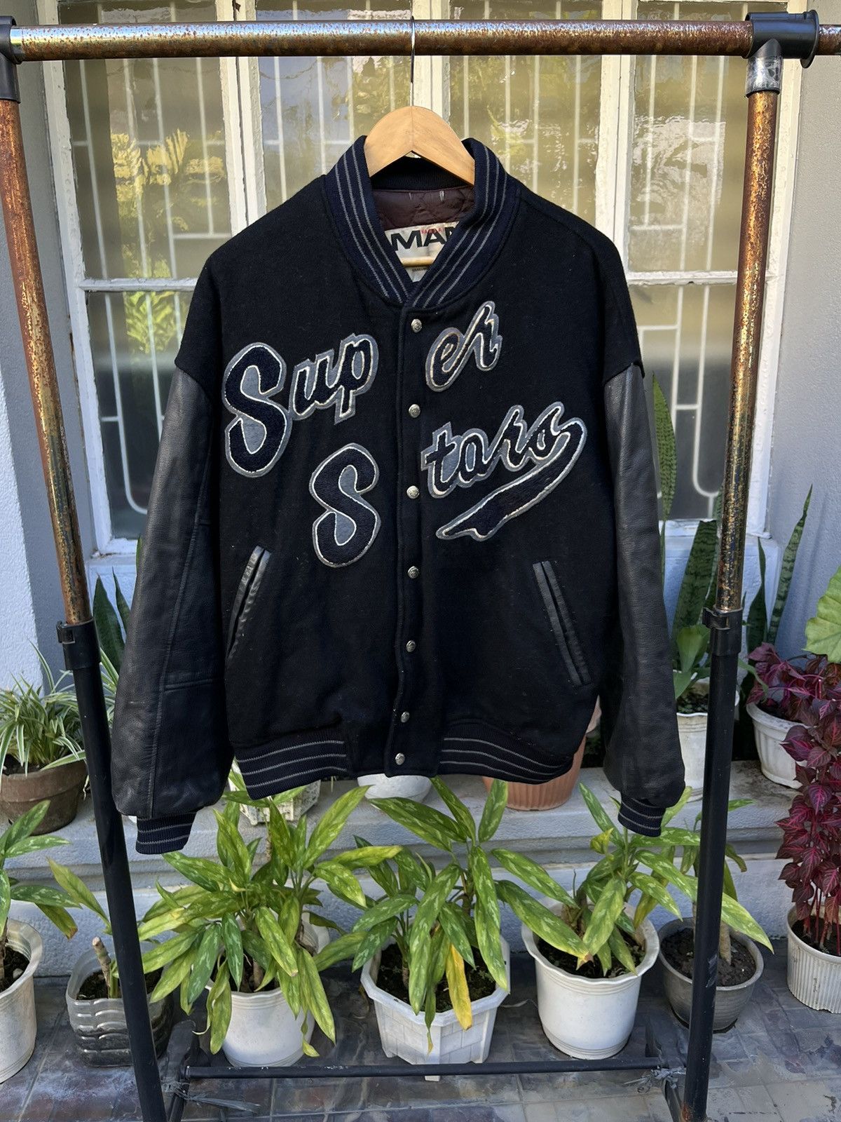 image of Vintage Kansai Man Kansai Yamamoto Varsity Jacket in Black, Men's (Size XL)