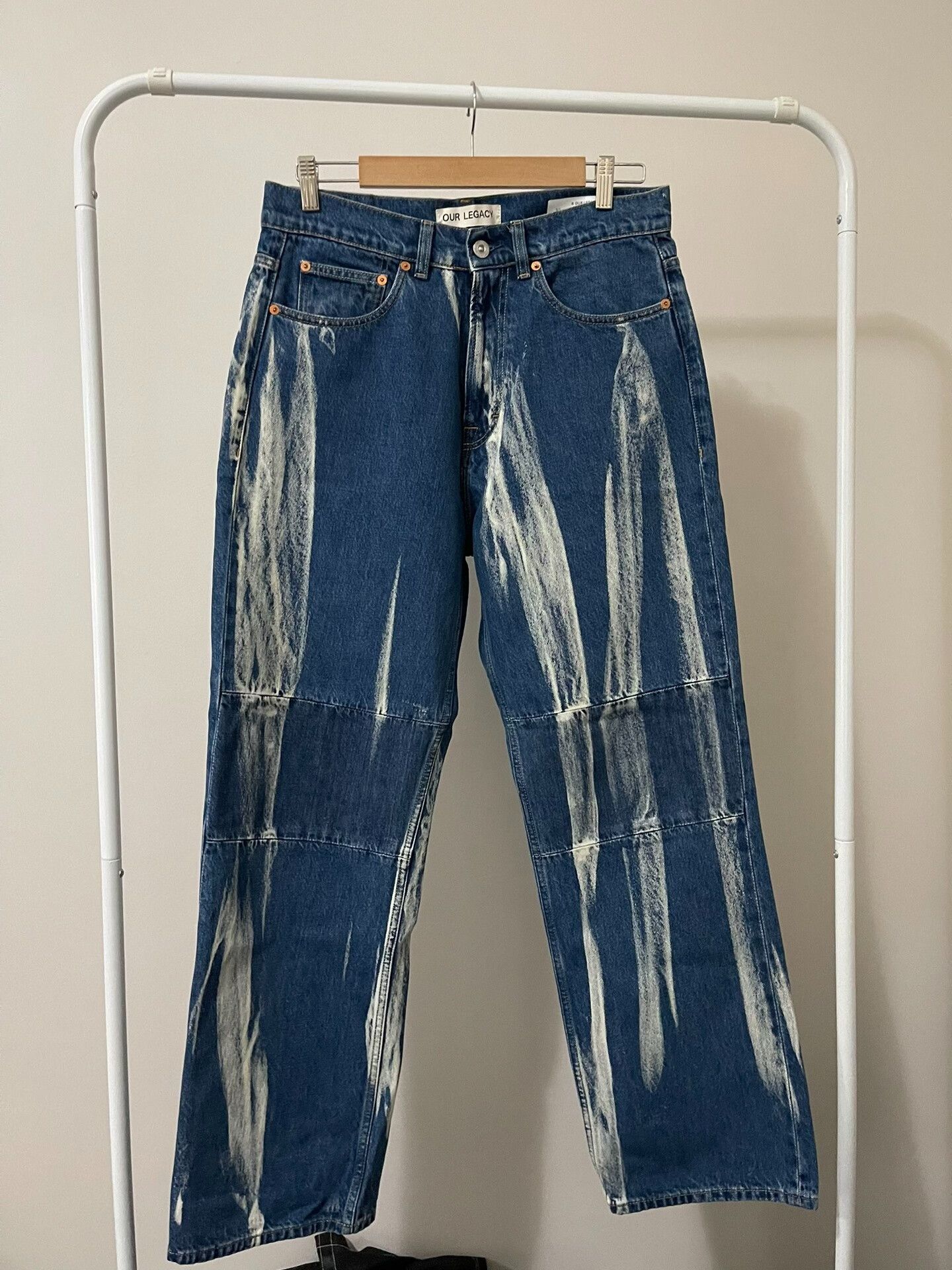 Vintage classic third cut splatter denim pants Size US 30 / EU 46 - 1 Thumbnail