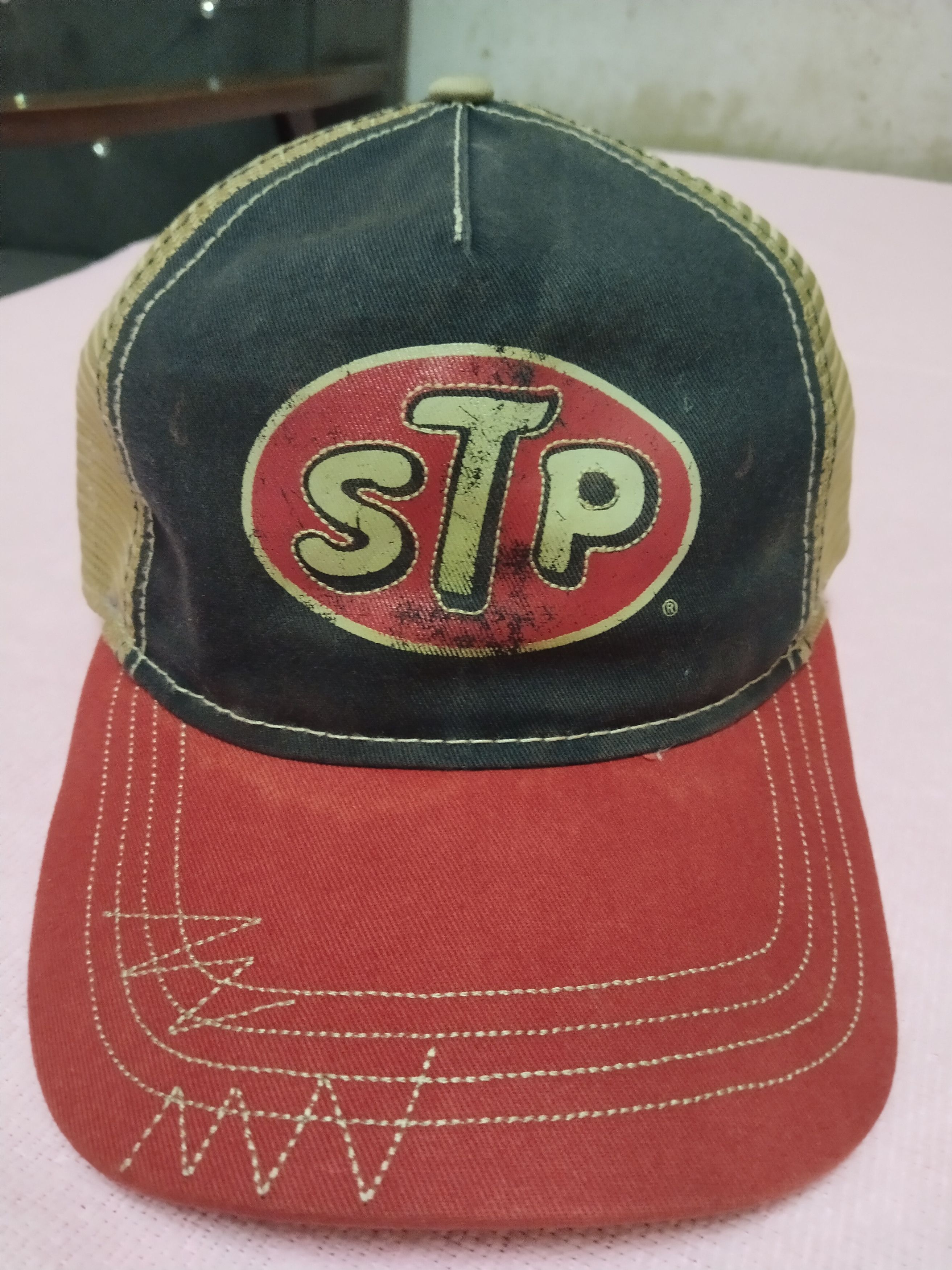 Vintage RARE STP RACING TRUCKER HAT Size ONE SIZE - 2 Thumbnail
