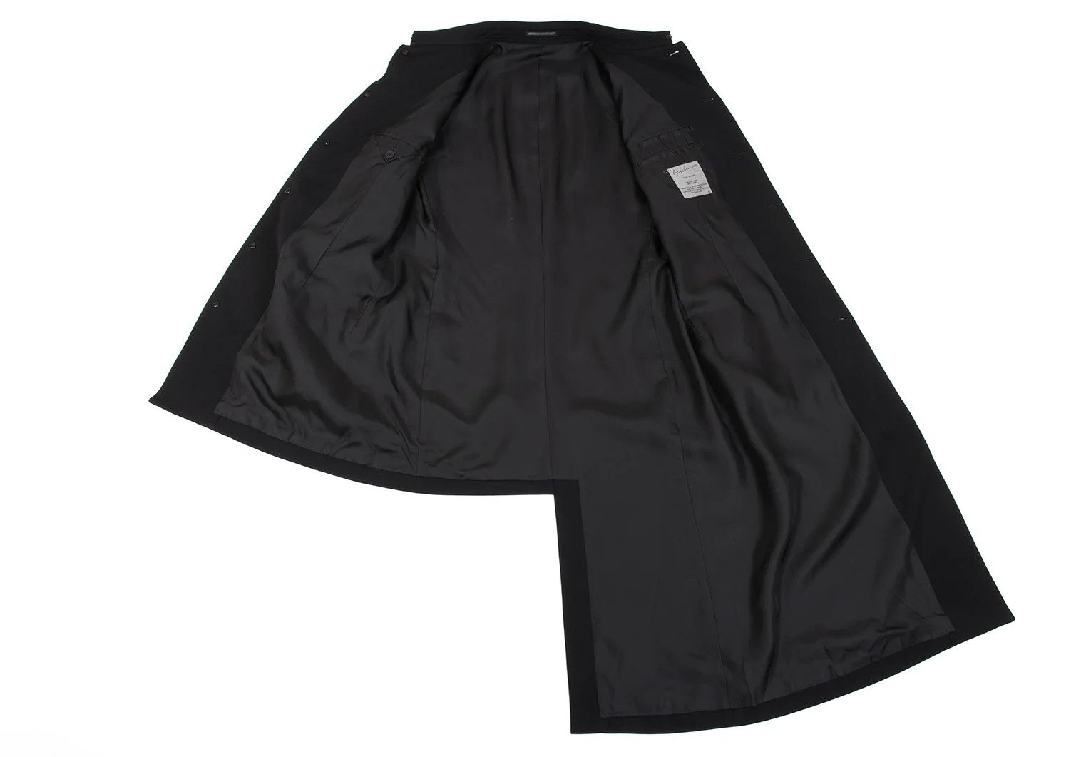Yohji Yamamoto Yohji Yamamoto Wool Gabardine Asymmetric Long Jacket Size US L / EU 52-54 / 3 - 10 Thumbnail