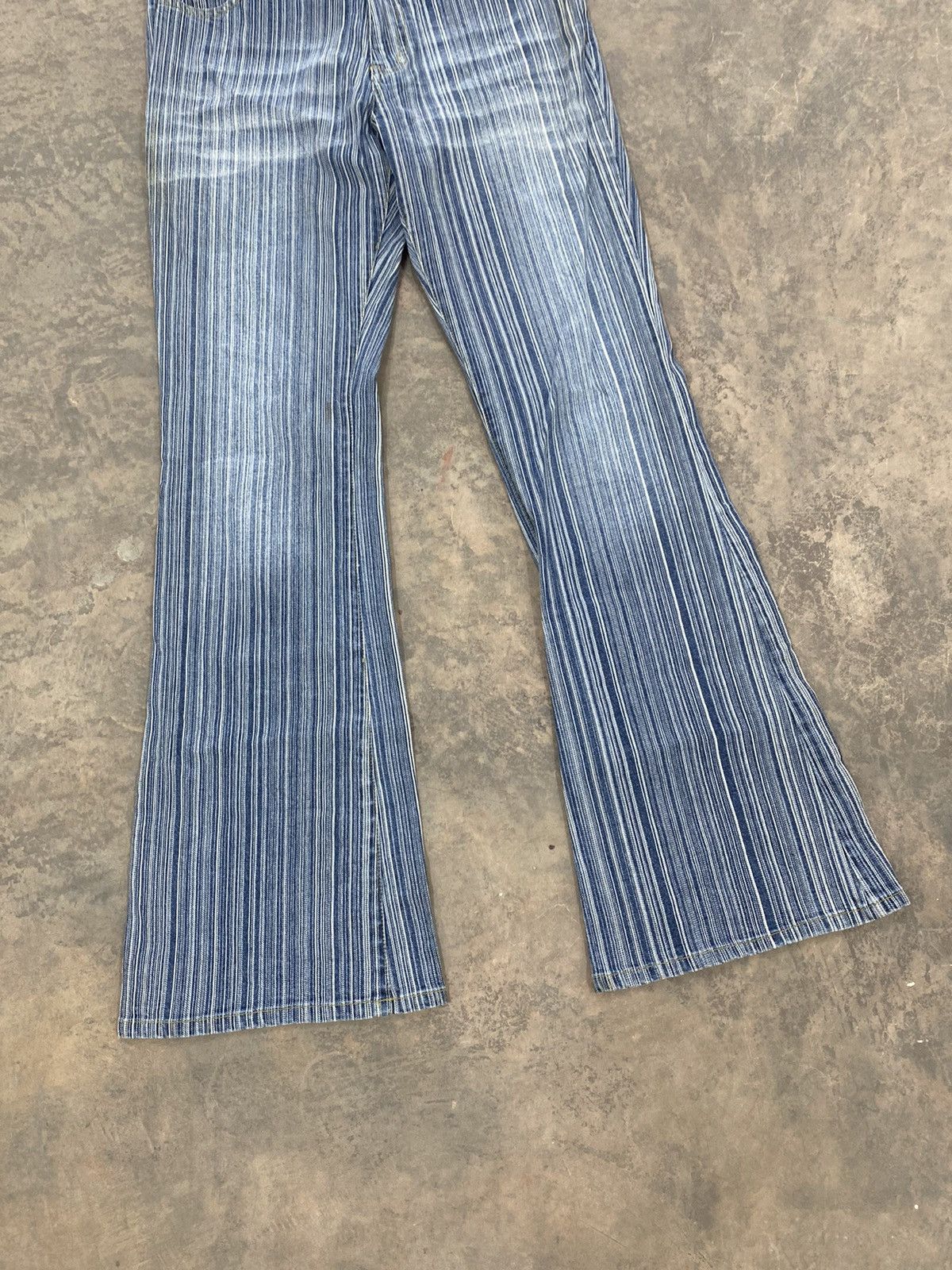 Hysteric Glamour × Japanese Brand × Le Grande Bleu (L.G.B.) FLARE ORIRIN HICKORY JEANS JAPAN Size 28" / US 6 / IT 42 - 2 Thumbnail