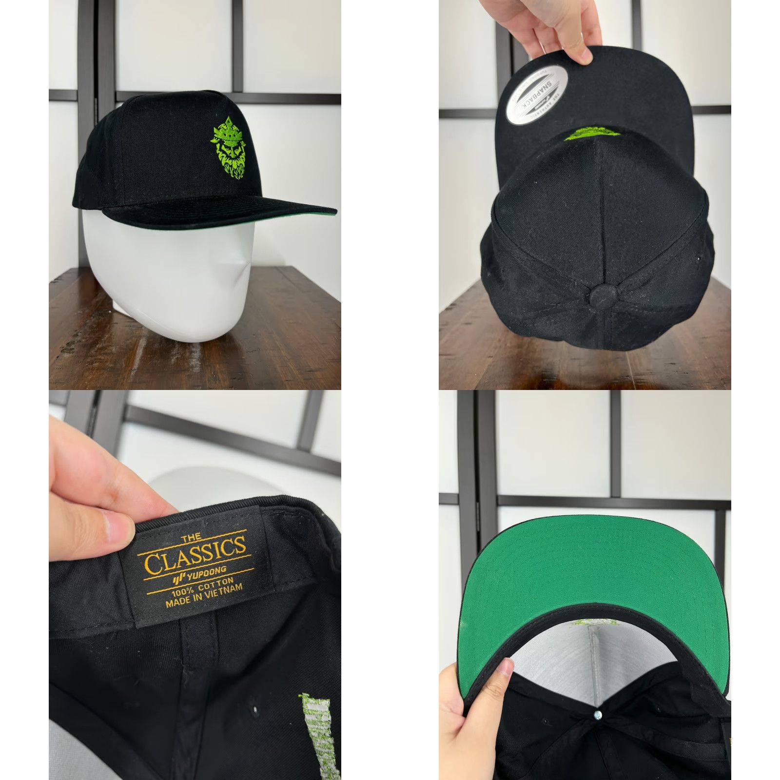 Logo 7 Throne Brewing Hat Snap Back Adult Black Cotton Hops Logo Brewery Cap Size ONE SIZE - 8 Thumbnail