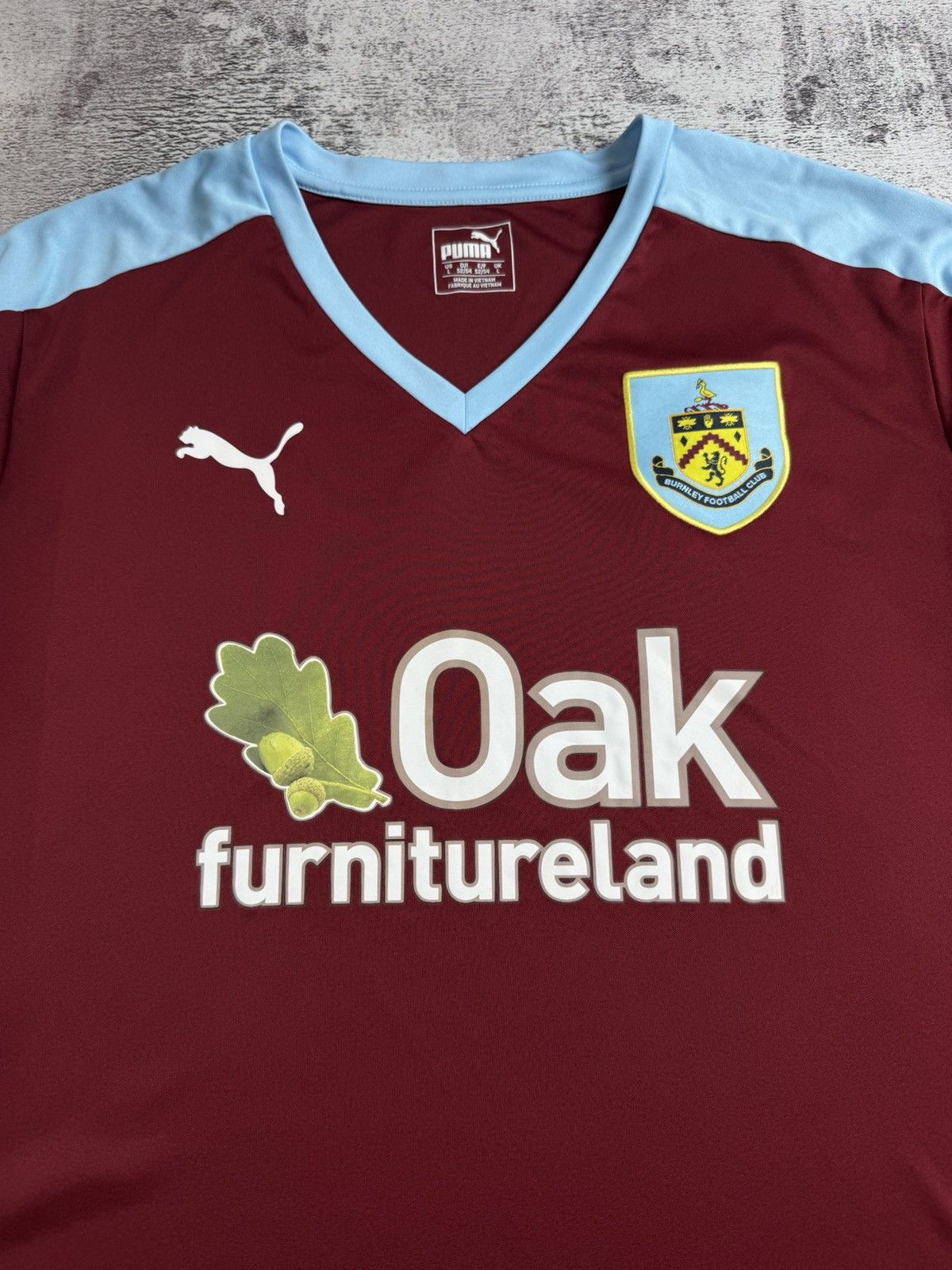 Puma Burnley 2015 2016 Home Men’s Large Size Puma Soccer Football Kit T Shirt Jersey Size US L / EU 52-54 / 3 - 6 Thumbnail