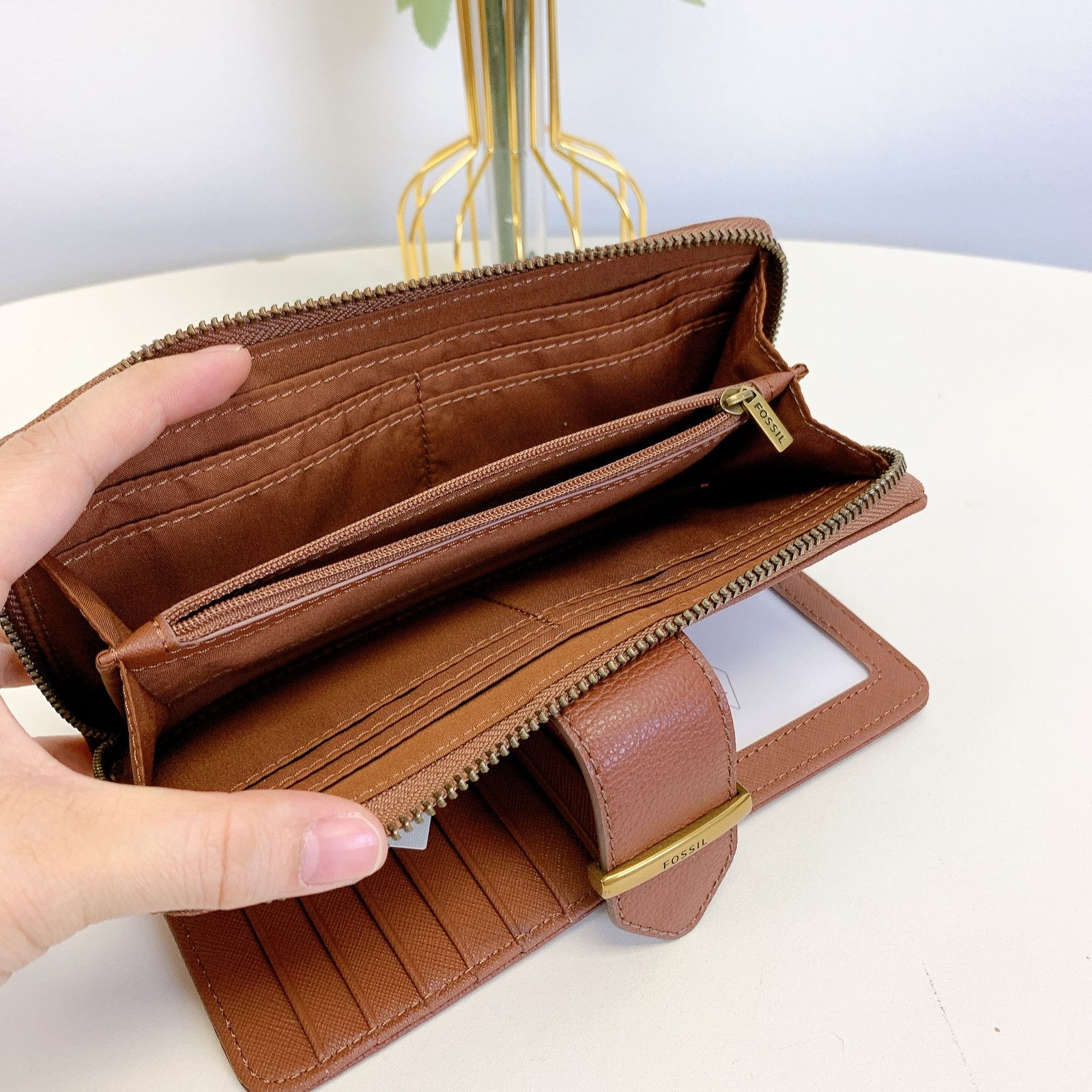 Fossil Fossil SWL2861210 Bryce Clutch IN Brown Size ONE SIZE - 5 Thumbnail
