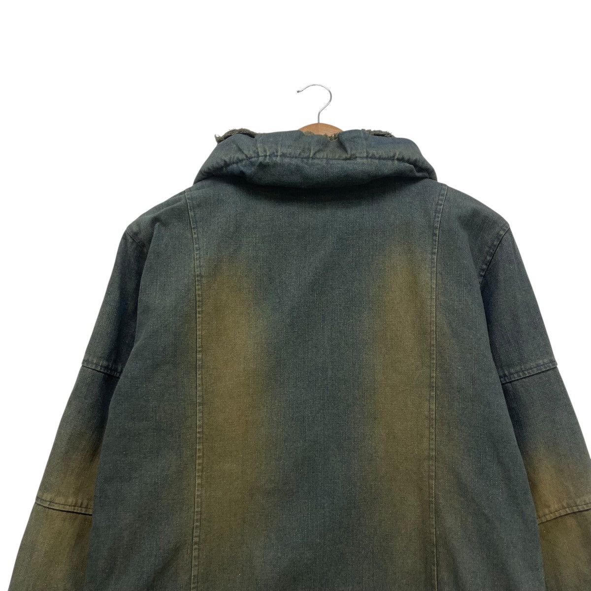 In The Attic 💥 In the Attic Reconstructed Denim Jeans Fur Jacket Size US M / EU 48-50 / 2 - 11 Thumbnail