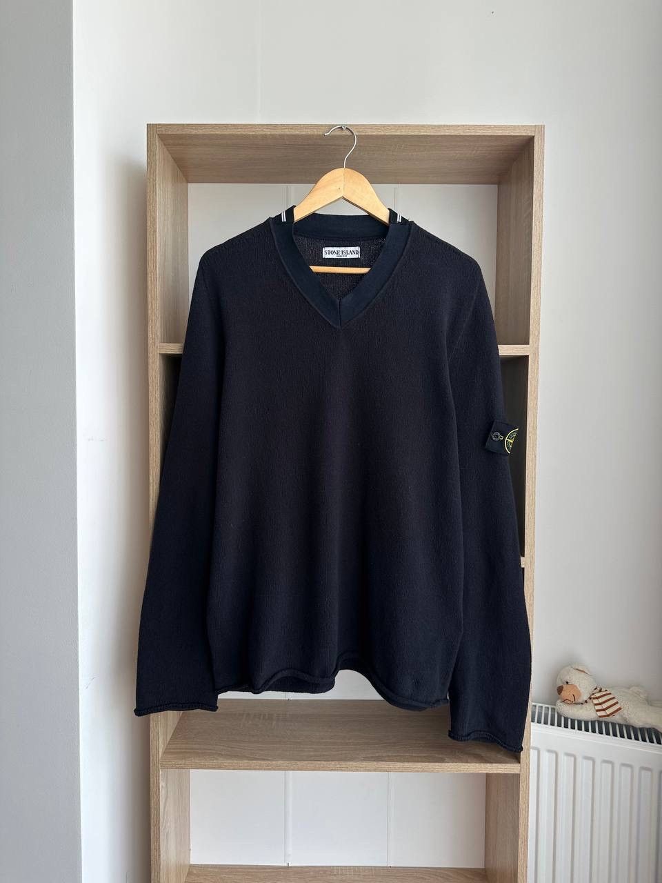 Stone Island × Vintage Vintage Stone Island Black Sweater Size US L / EU 52-54 / 3 - 7 Thumbnail