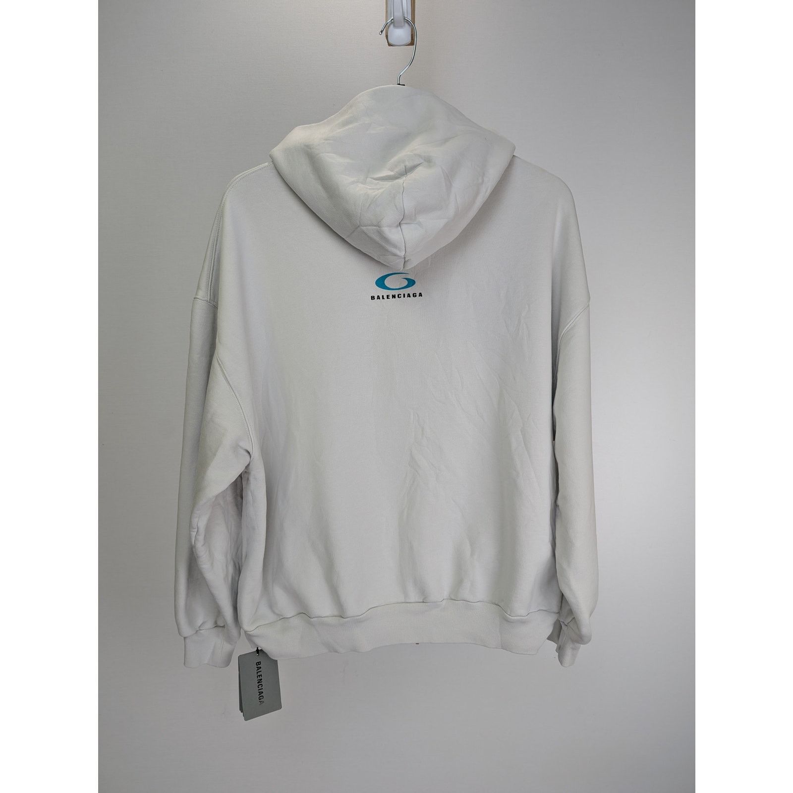 Balenciaga o1rshd1 Zip-up Hoodie Loop Sports Icon Print Mol Dirty White Size US L / EU 52-54 / 3 - 13 Thumbnail