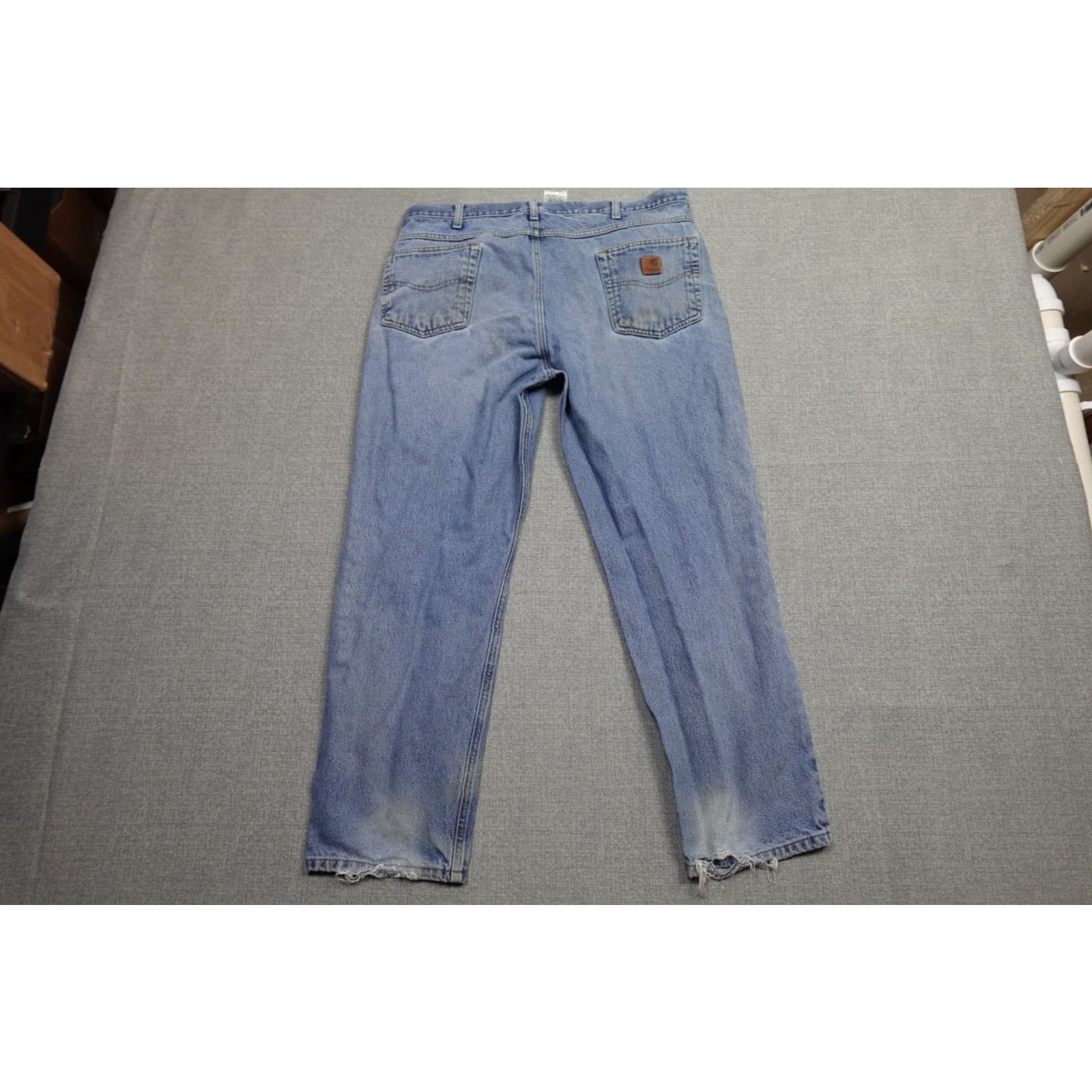 Carhartt Carhartt Jeans Mens 40x30 Blue Relaxed Fit Regular Fit Light Wash Denim Straight 5-Pocket USA B17 DST Men’s Jeans Size US 40 / EU 56 - 4 Thumbnail