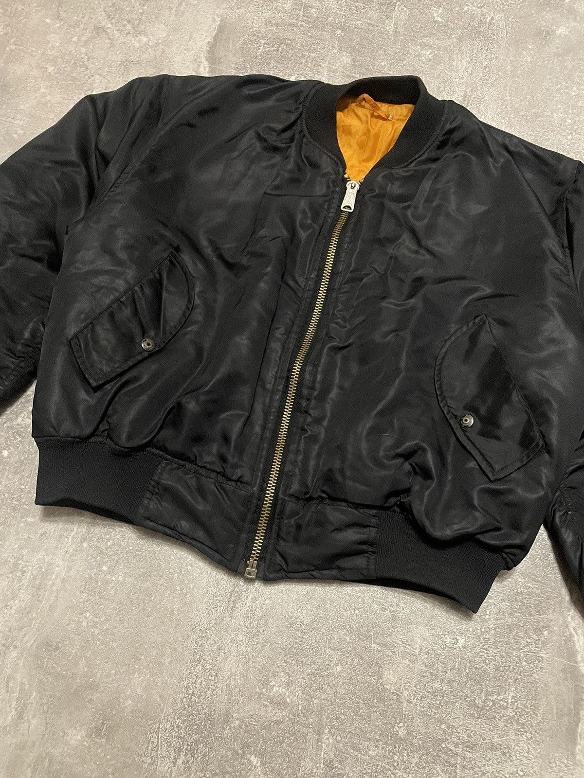 Alpha Industries Vintage 90's MA1 Flyer's Intermediate Bomber Jacket Size US L / EU 52-54 / 3 - 3 Thumbnail