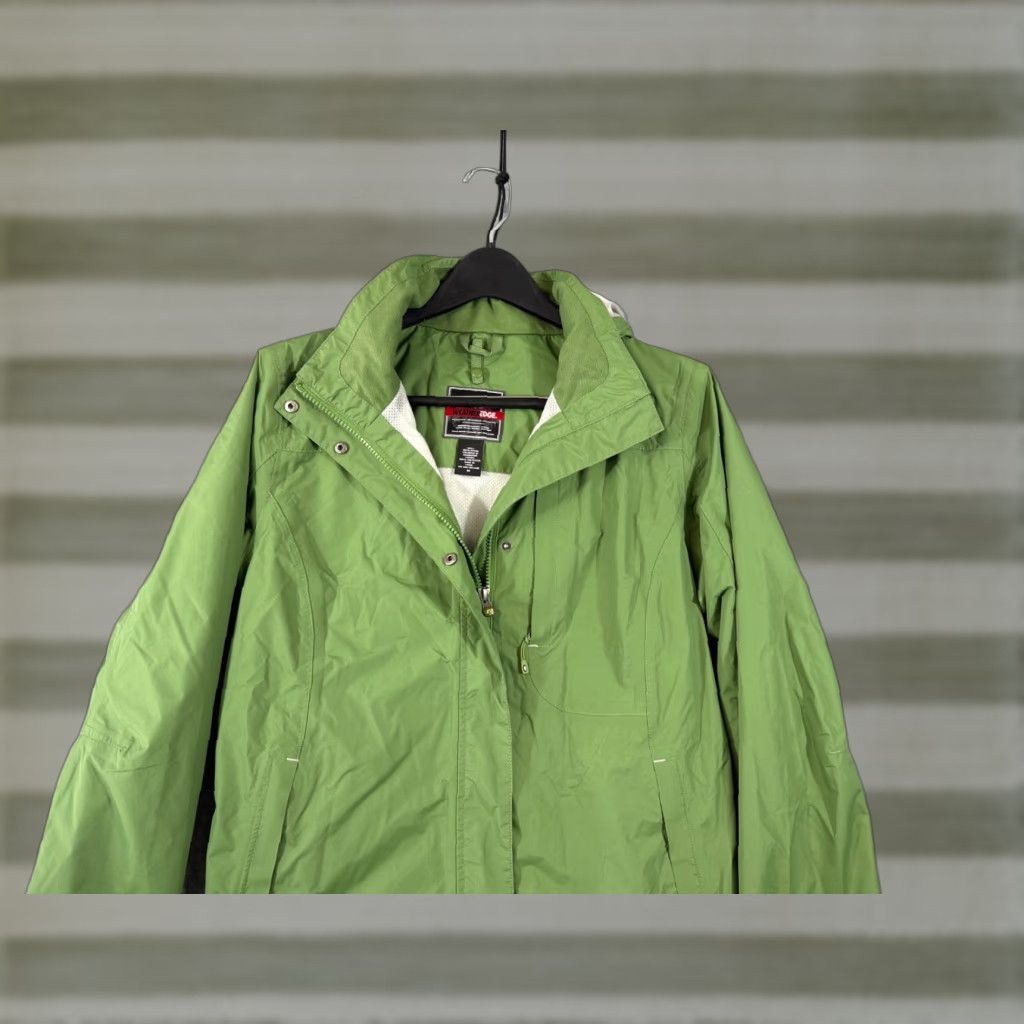 Eddie Bauer Eddie Bauer Windbreaker Hooded Jacket Womens M Green Weather Edge Waterproof Jacket Windbreaker Weather Edge Full Zip Pockets Snaps Size M / US 6-8 / IT 42-44 - 1 Thumbnail