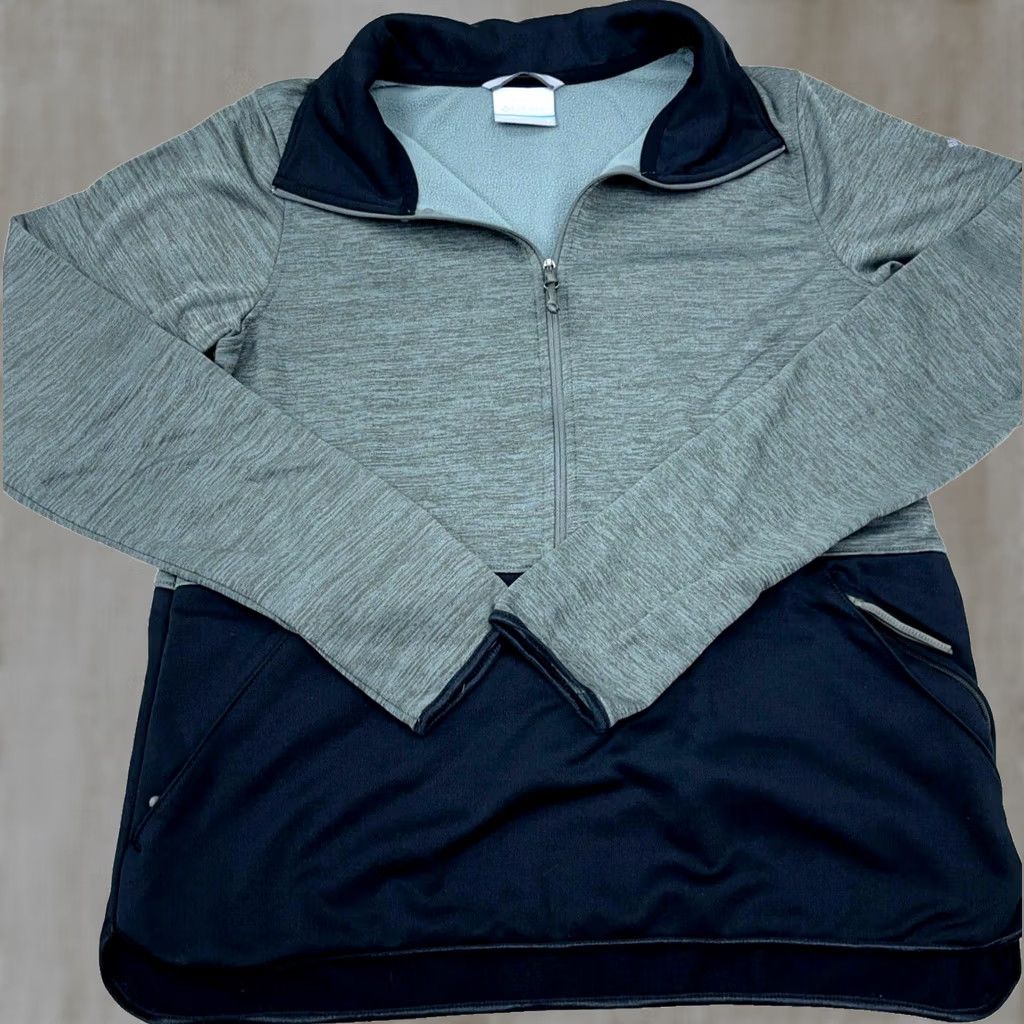 Vintage Columbia Sweater Women Small Gray Black Pullover Sweatshirt Half Zip Active Run Size S / US 4 / IT 40 - 1 Thumbnail