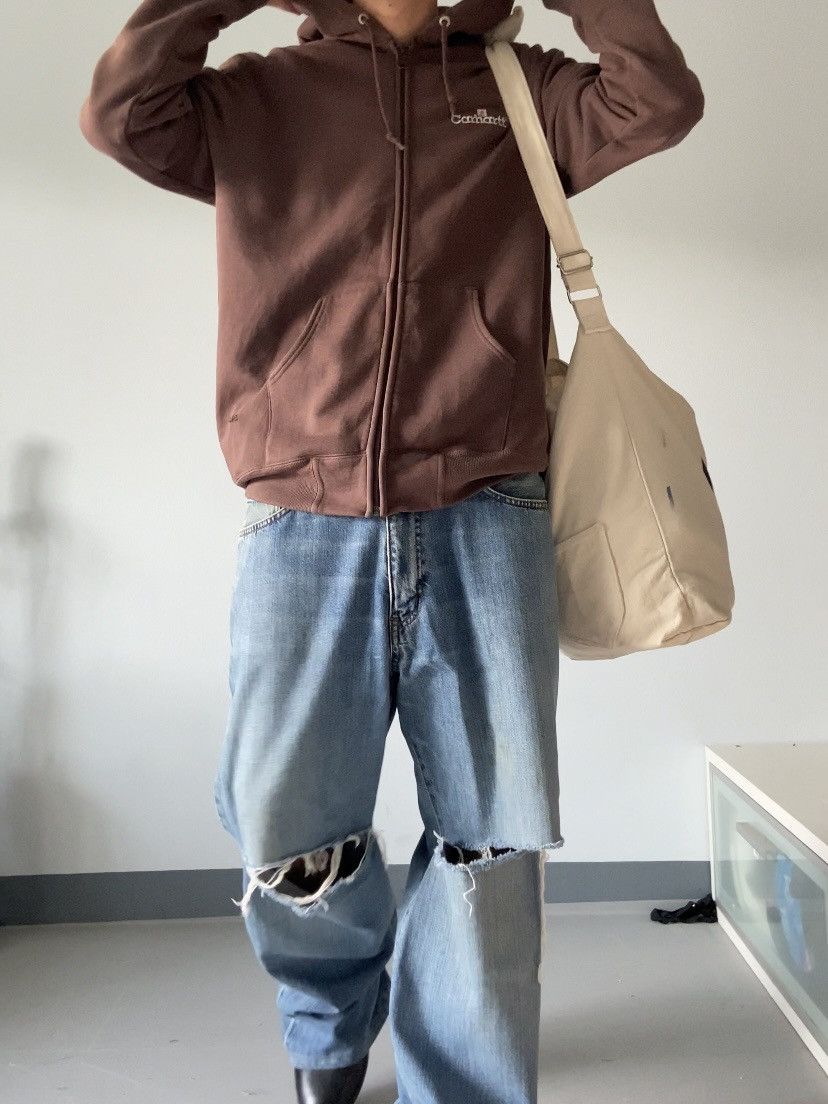 Carhartt × Vintage Vintage Carhartt Brown Zip Up Hoodie Size US M / EU 48-50 / 2 - 10 Thumbnail