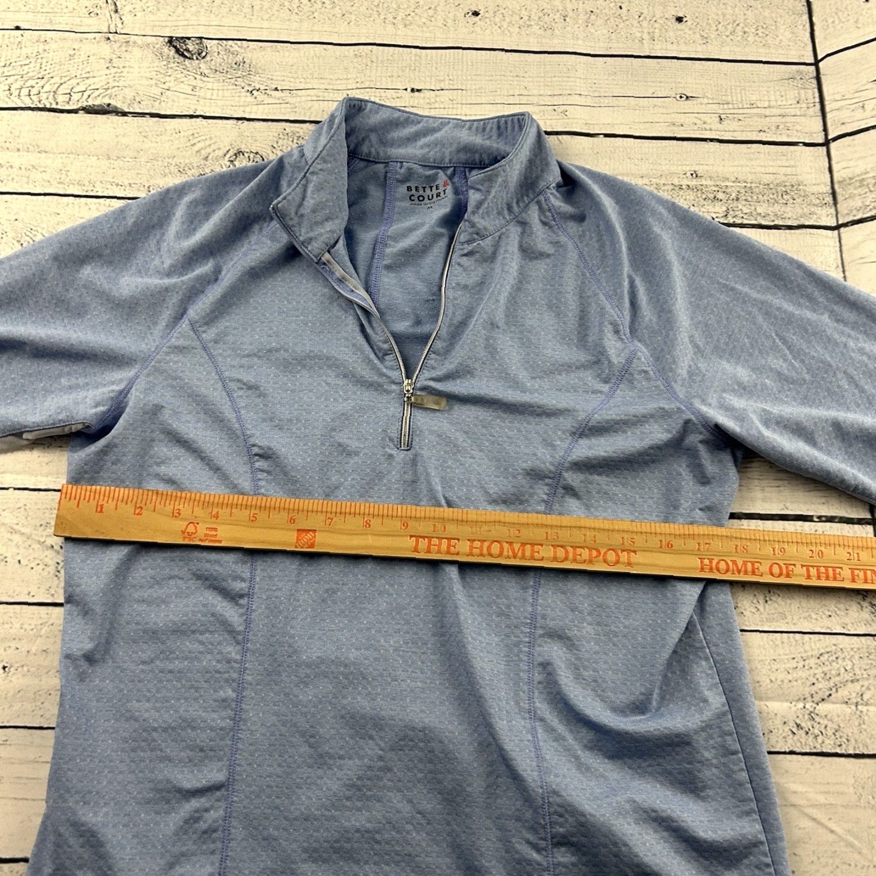 Vintage VINTAGE Bette & Court Jacket Pullover Women's M Blue Lightweight 1/4 Zip Activewear Shirt Mens? Size M / US 6-8 / IT 42-44 - 4 Thumbnail