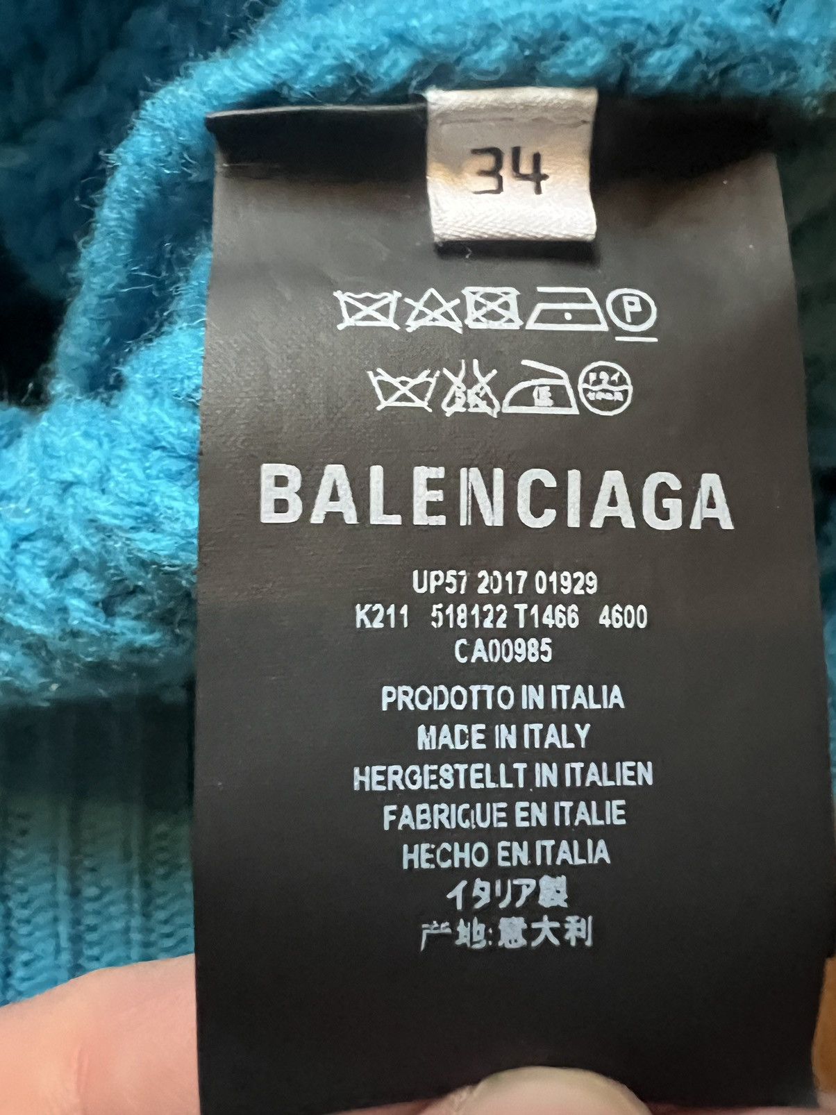 Balenciaga F/W18 Runway Oversized Knit Jumper Size XS / US 0-2 / IT 36-38 - 5 Thumbnail