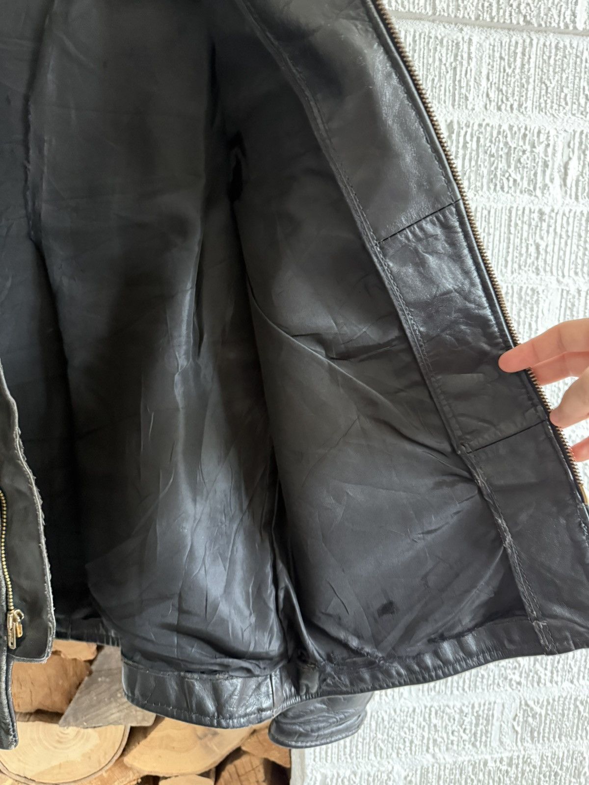 Brooks Vintage BROOKS Cafe Racer 60s Black Leather Jacket sz 40/M Size US M / EU 48-50 / 2 - 7 Thumbnail