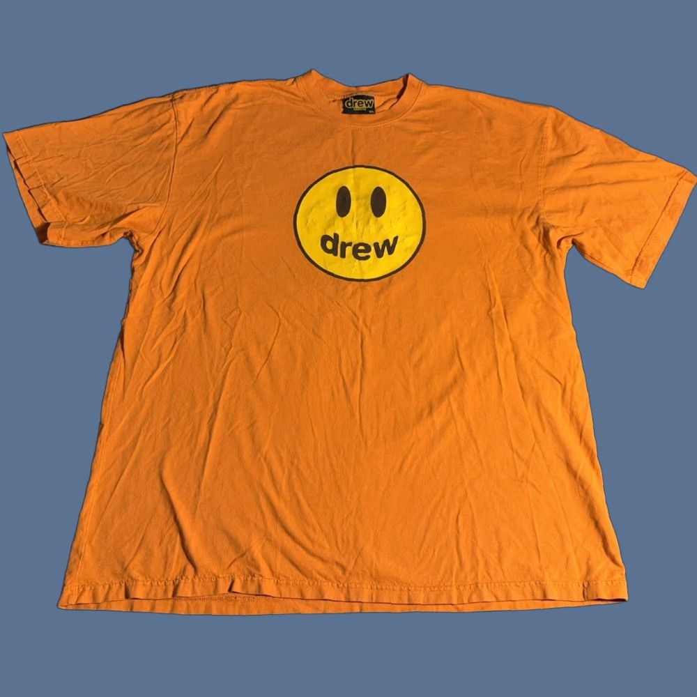 Drew House Drew House T Shirt Short Sleeve Orange Logo Smiley Face Men's XL Size US XL / EU 56 / 4 - 1 Thumbnail