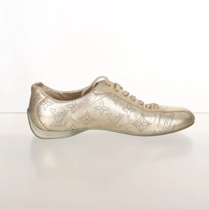 Louis Vuitton Louis Vuitton Gold Casual Lace-up Sneakers for All -2508 Size US 5.5 / EU 38 - 2 Thumbnail