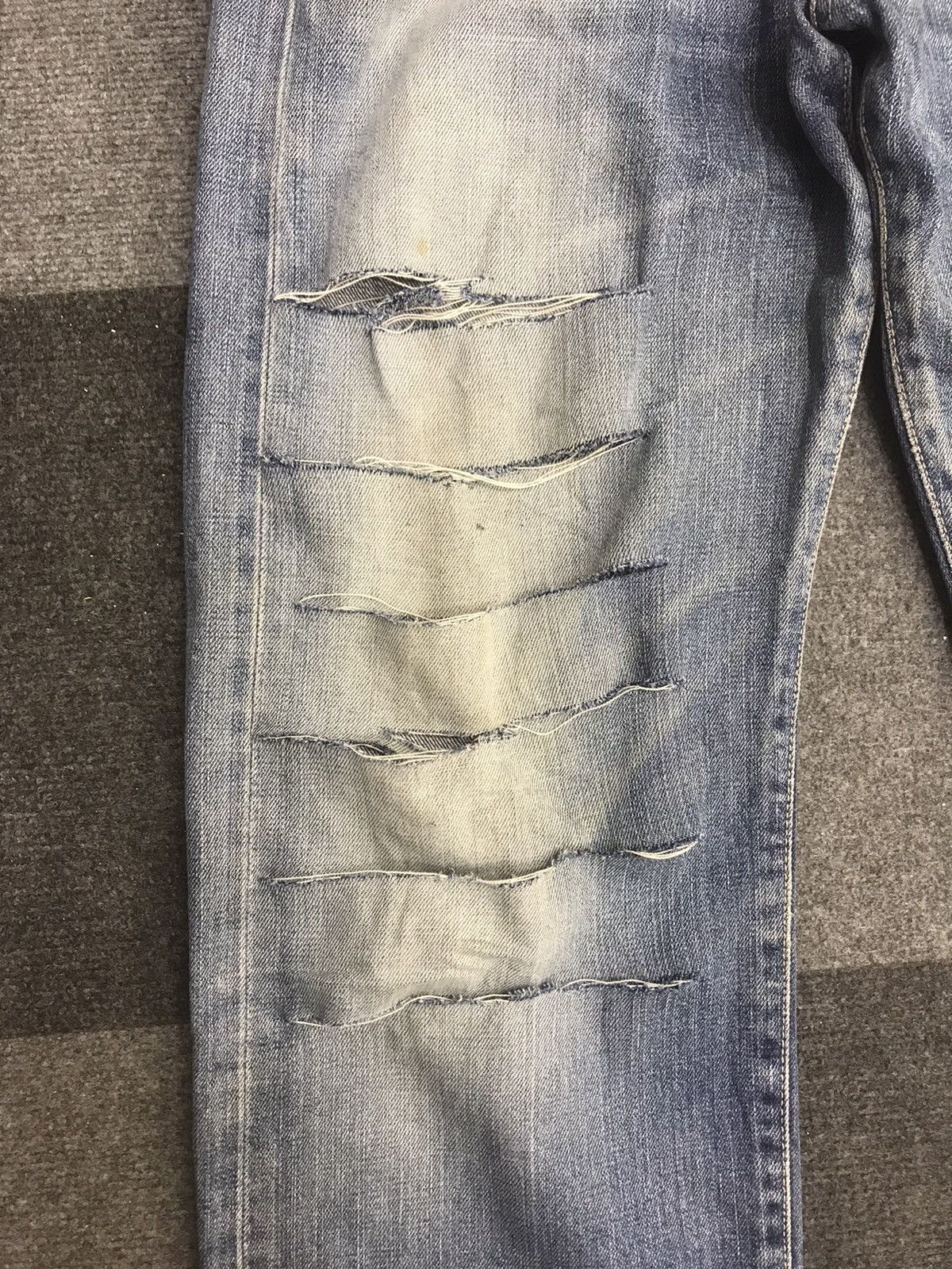 Edwin EDWIN 505 Selvedge Thrashed Distressed Jeans Size US 31 - 5 Thumbnail