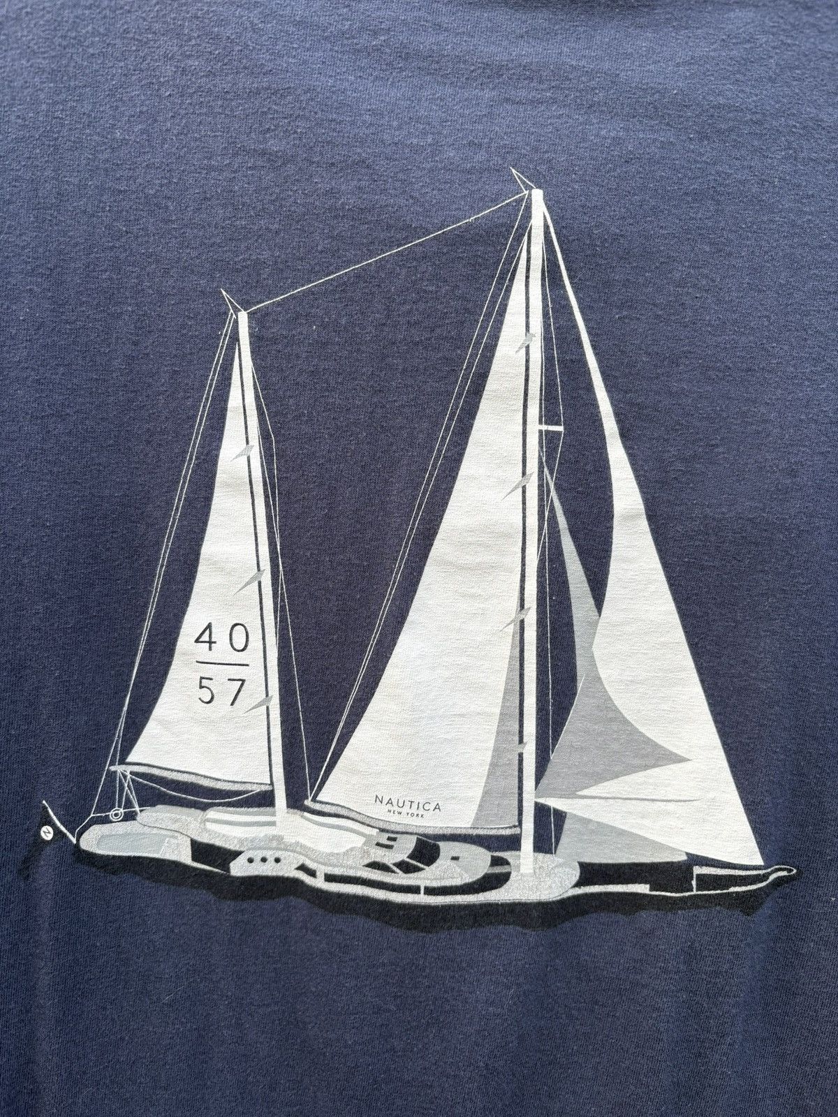 Nautica × Vintage Nautica Boat Vintage Streetwear Hype T-shirt Size US XXL / EU 58 / 5 - 7 Thumbnail