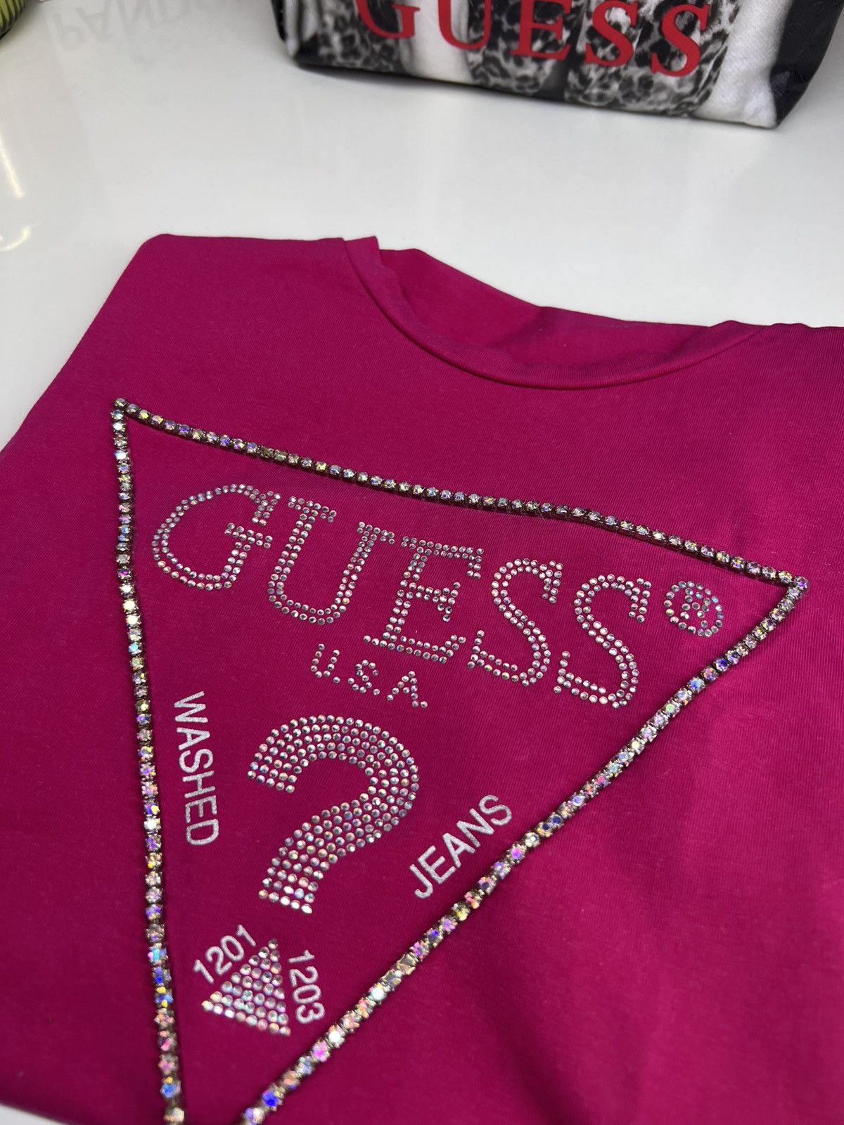 Guess Rózowa koszulka na ramiaczkach GUESS Size XS / US 0-2 / IT 36-38 - 6 Thumbnail