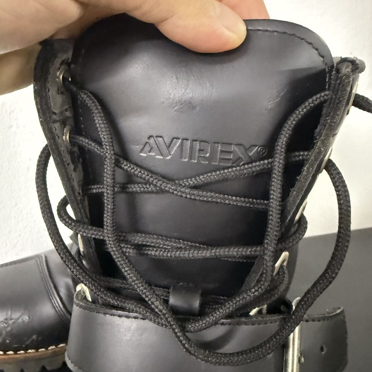 Dirk Bikkembergs Avirex Yamato Slang Belted Leather Combat Biker Boots Size US 7 / EU 40 - 7 Thumbnail
