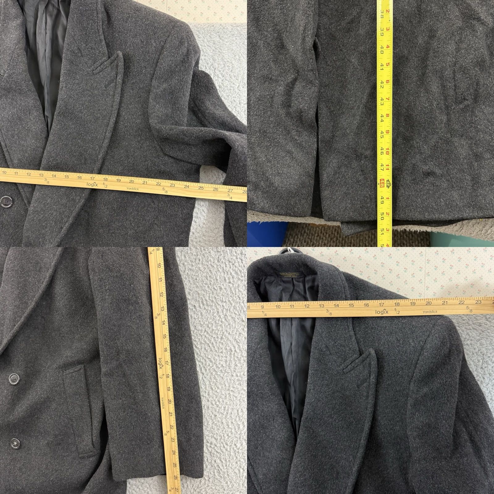 Vintage VINTAGE Nino Cerruti Coat Men 46L Gray Trench Wool Cashmere Overcoat Double Breast Long Coat Size US S / EU 44-46 / 1 - 10 Thumbnail