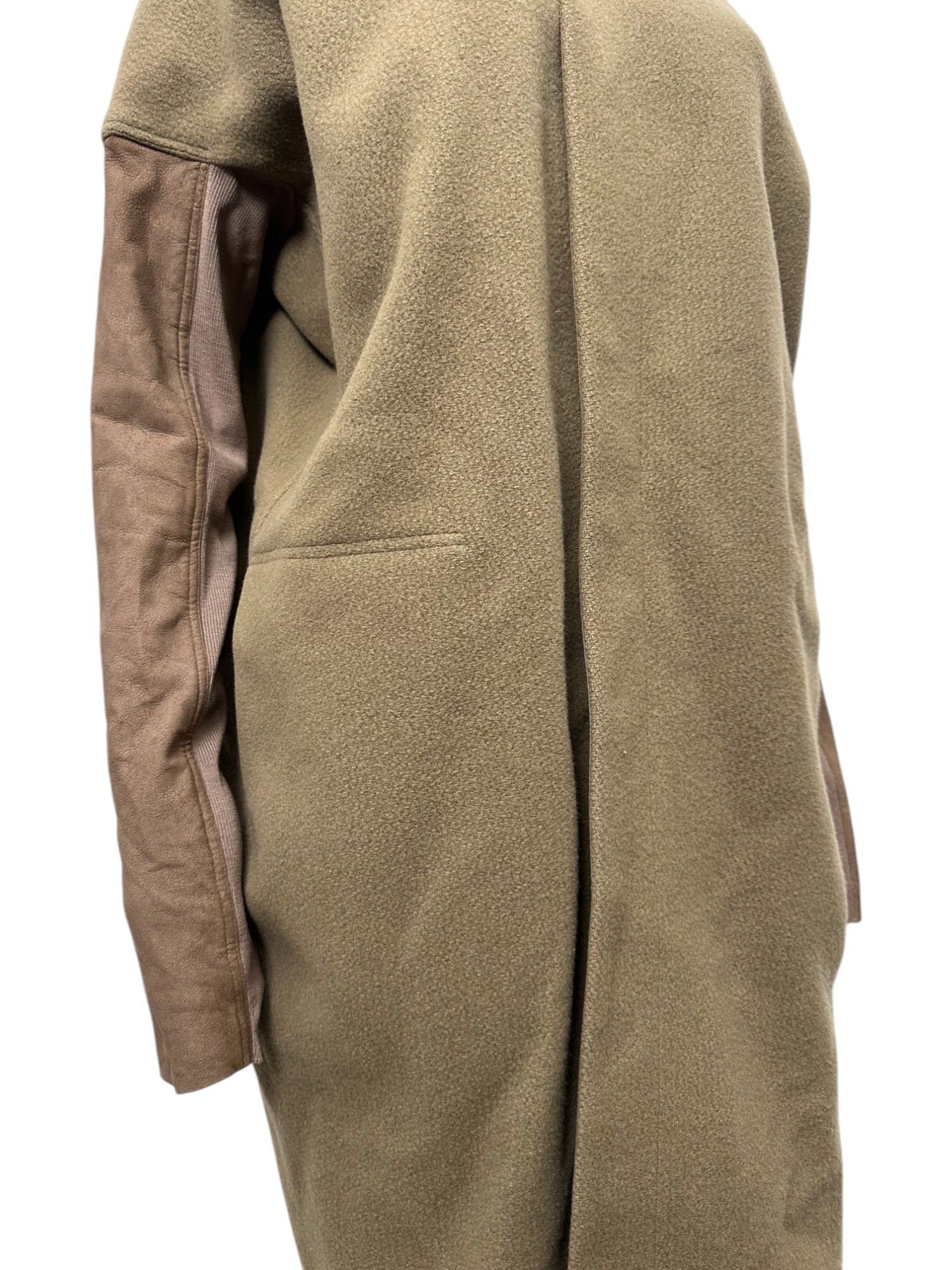 Rick Owens S/S 2015 "FAUN" Brown Wool and Suede Coat Size M / US 6-8 / IT 42-44 - 7 Thumbnail