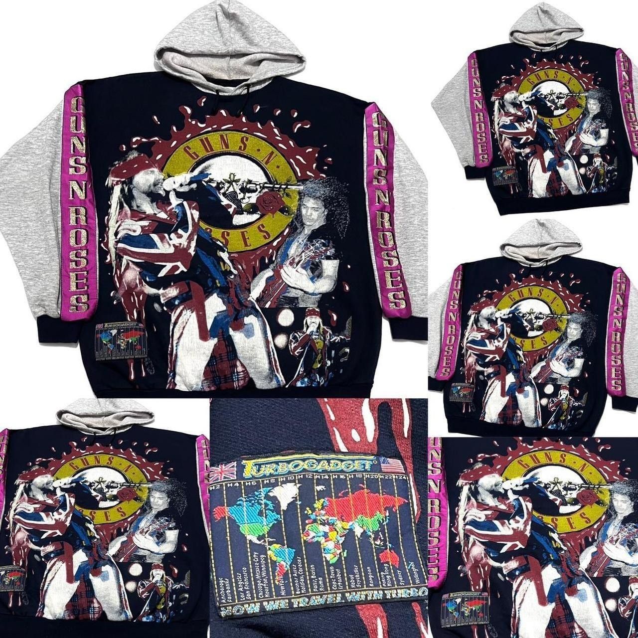 Guns N' Roses Vintage Guns 'n' Roses hoodie 90s Size US XL / EU 56 / 4 - 3 Thumbnail