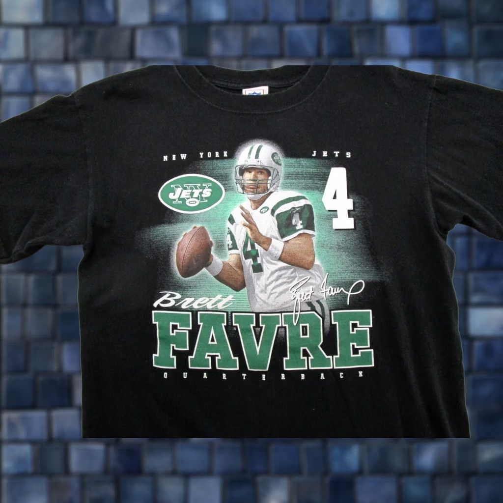 NFL VTG NFL Players Brett Favre New York Jets Football T-Shirt Mens Size M Multicolor Shirt Short Sleeve Modern NFL Fans 90s 00s Mens Size US M / EU 48-50 / 2 - 1 Thumbnail