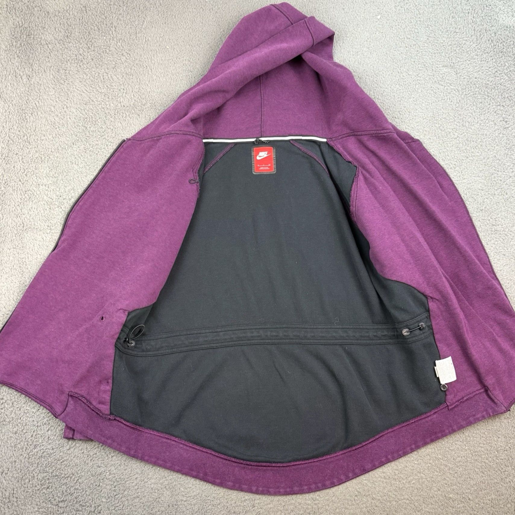 Nike Nike Tech Jacket Womens Small Purple Full Zip Hooded Fleece Cape Sportswear Jacket Size S / US 4 / IT 40 - 5 Thumbnail
