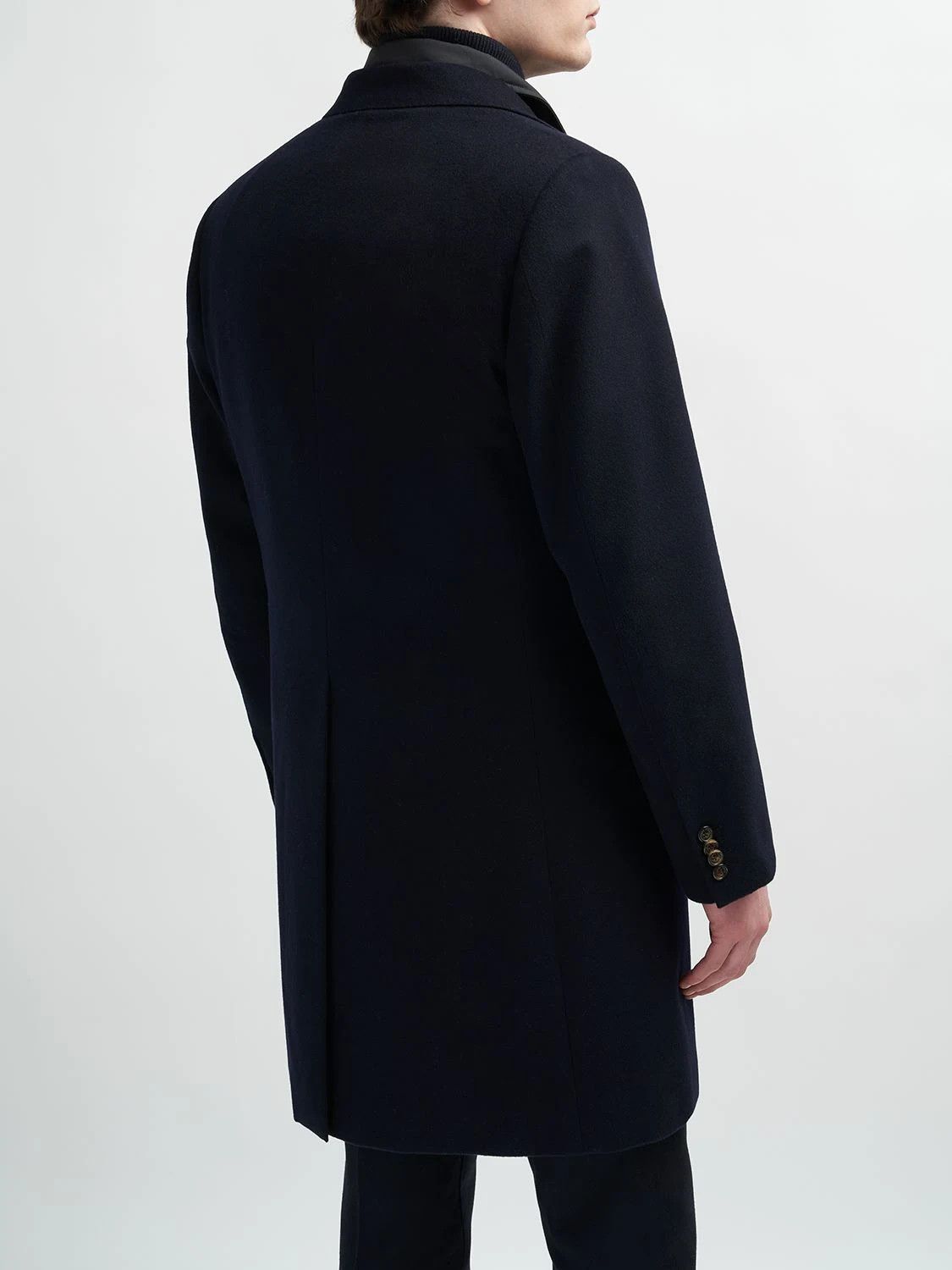 Loro Piana o1srvl11e0424 Torino Coat in Navy Blue Size US L / EU 52-54 / 3 - 8 Thumbnail