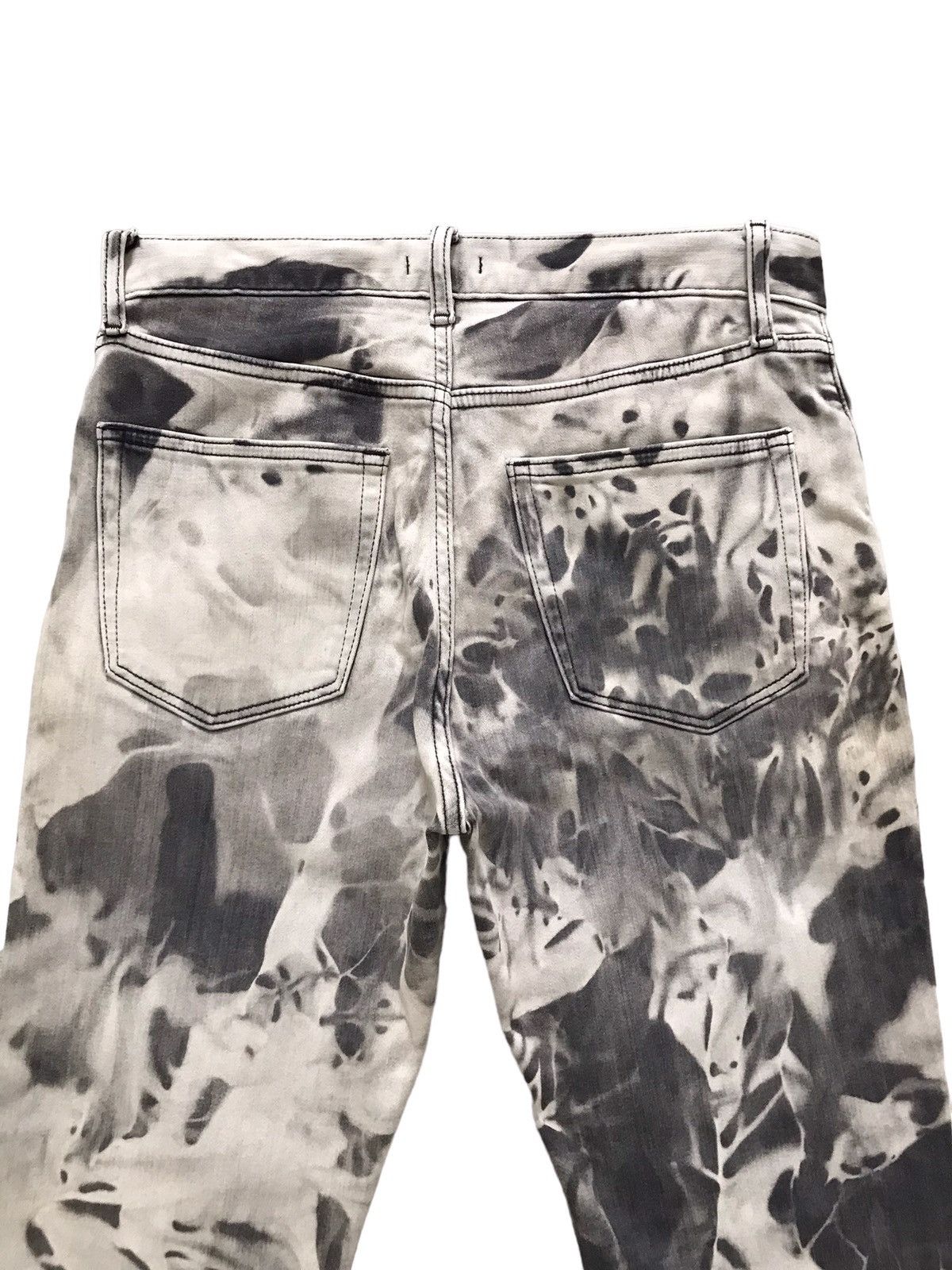 Japanese Brand Uniqlo Bleach Acid Wash Heattech Stretchable Denim Jeans Size US 31 - 6 Thumbnail