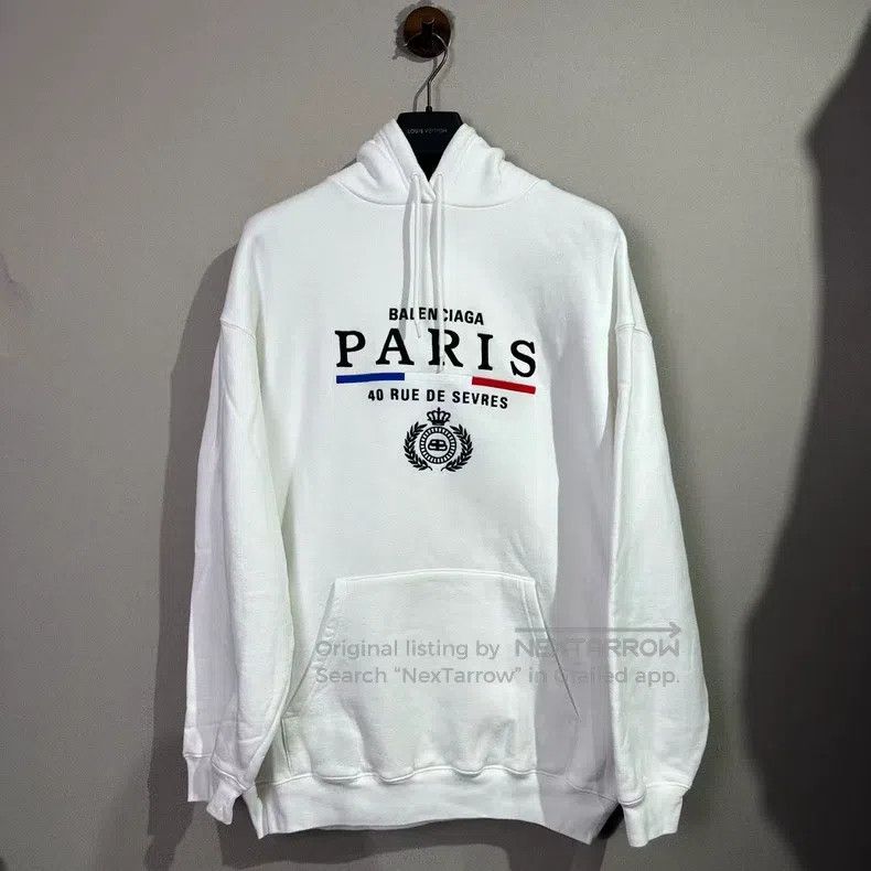 Balenciaga Balenciaga Crown Wheat White Hoodie Size US XS / EU 42 / 0 - 1 Thumbnail