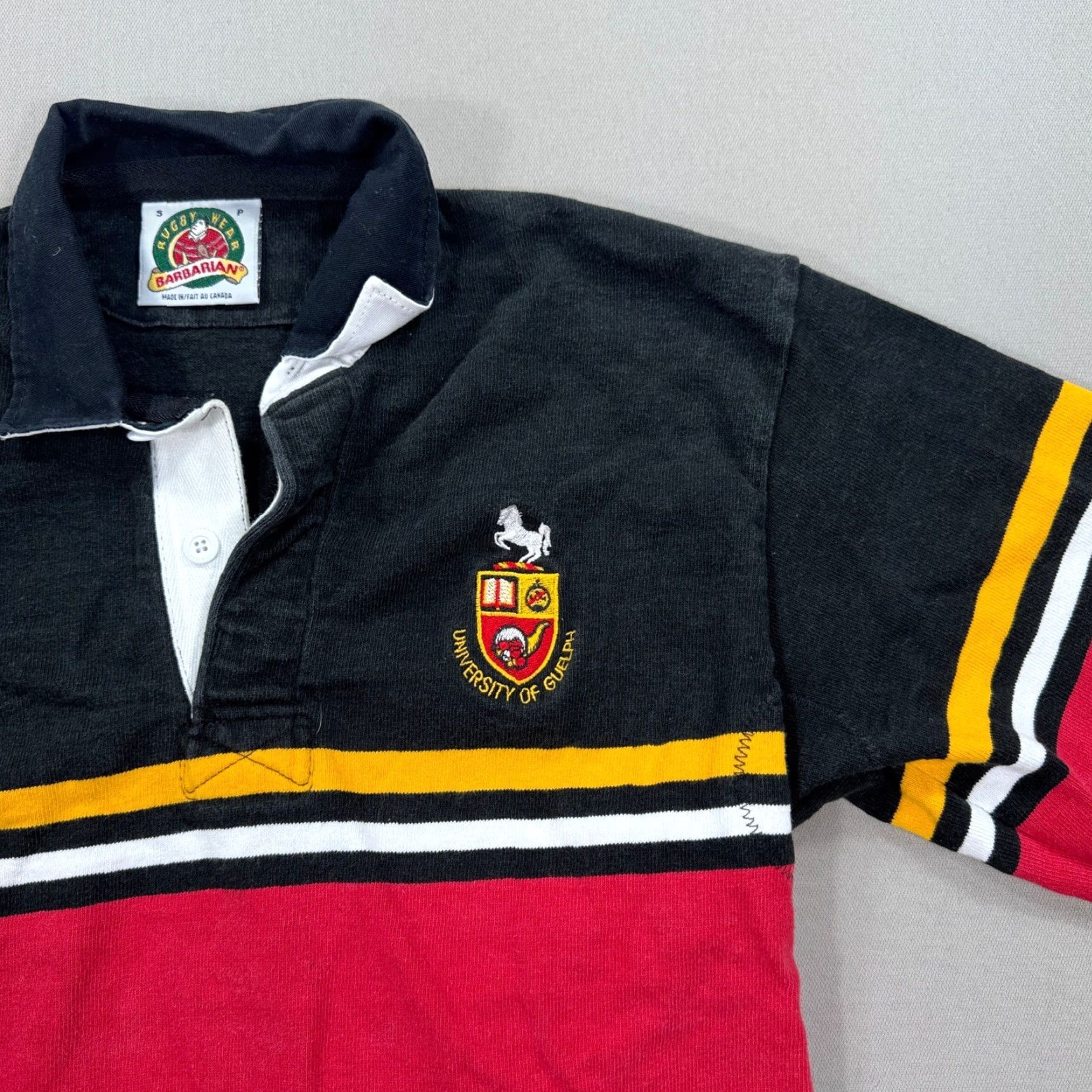 Barbarian Barbarian Shirt Men’s Small Black Rugby Red Striped University of Guelph Canada Shirt Size US S / EU 44-46 / 1 - 3 Thumbnail