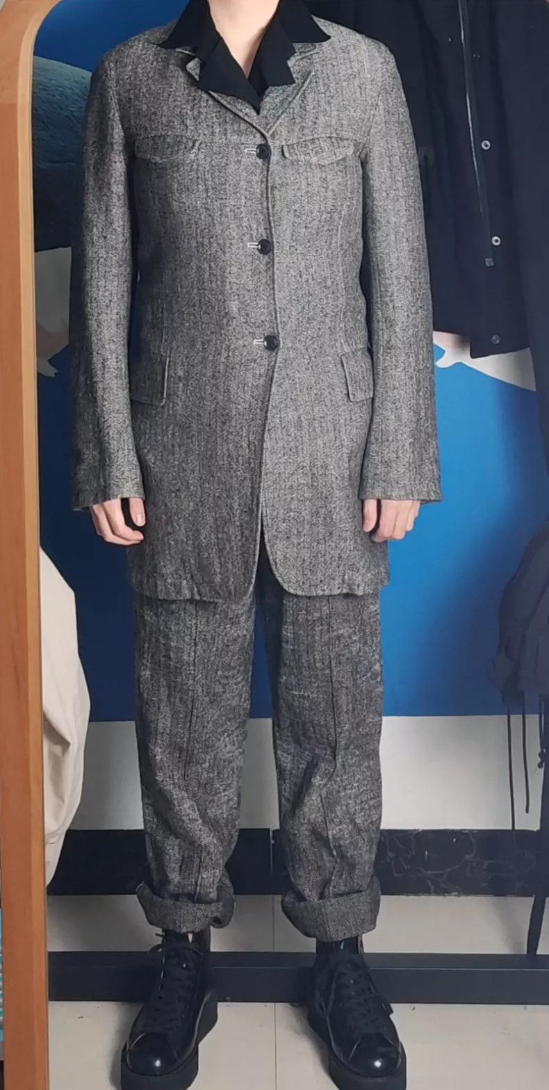 Yohji Yamamoto Yohji Yamamoto 11aw fishbone jacket 2505-Nextarrow Size US L / EU 52-54 / 3 - 8 Thumbnail