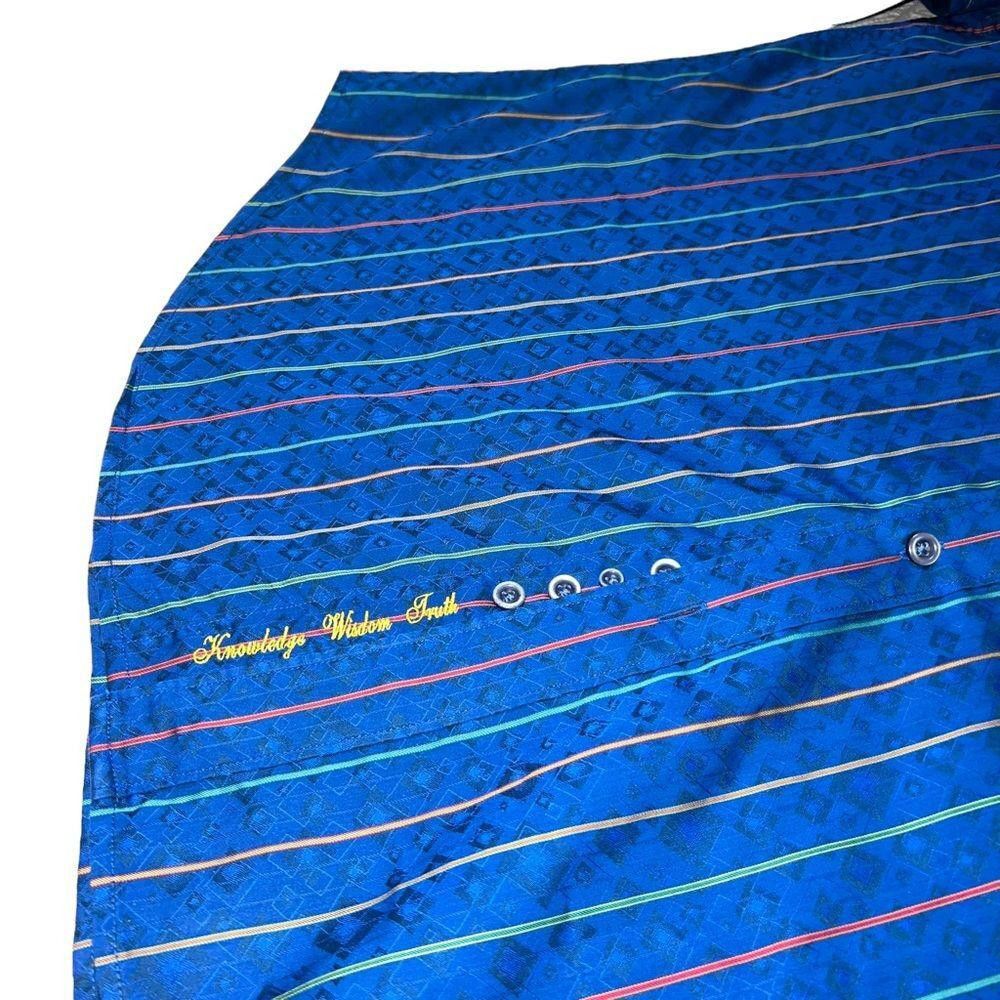 Robert Graham Robert Graham Blue Button Down Dress Shirt Size 2XL Size 48R - 5 Thumbnail