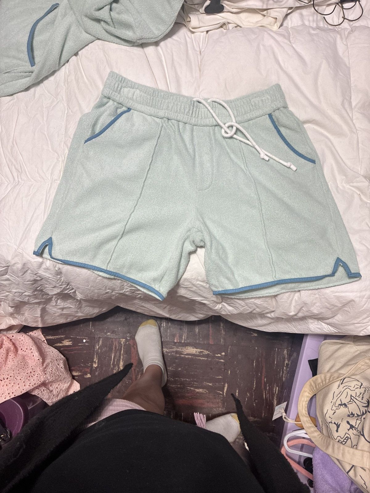Tombolo Tombolo Terry Cloth Cabana Set – Matching Zip Shirt + Shorts Size US L / EU 52-54 / 3 - 9 Thumbnail
