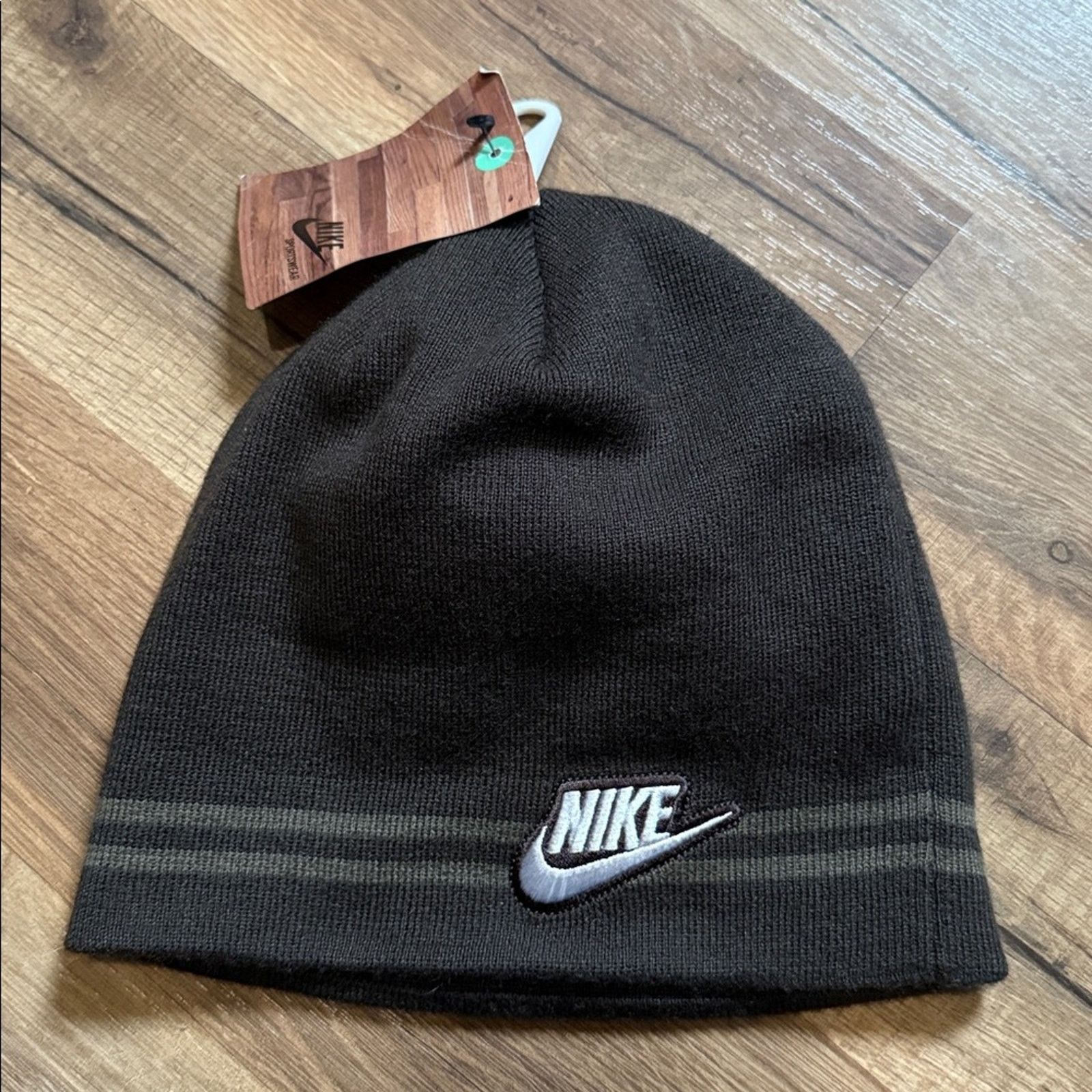 Nike 2008 Nike Chocolate Brown Beanie Size ONE SIZE - 1 Thumbnail
