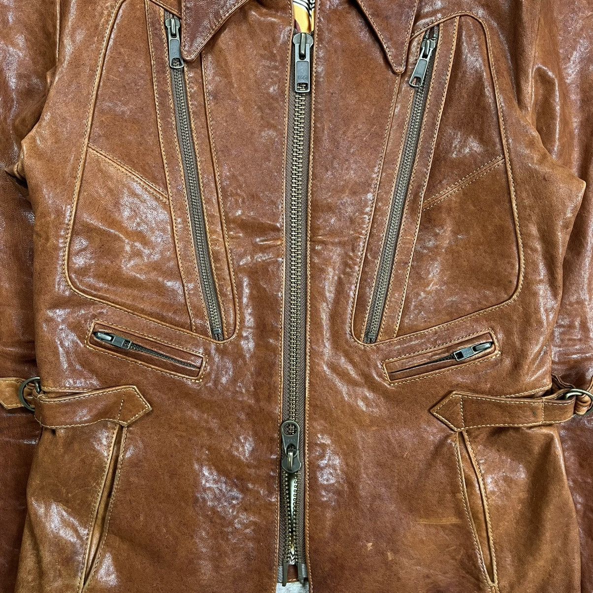 Le Grande Bleu (L.G.B.) Led Rechwe multi pocket leather jacket vkei style Size US M / EU 48-50 / 2 - 5 Thumbnail