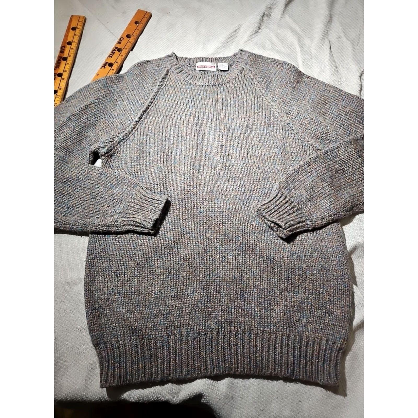 Vintage VTG Classic Directions Sweater Mens XL Gray Wool Blend Ragg Fleck Pullover Knit Crew Neck Size US XL / EU 56 / 4 - 2 Thumbnail