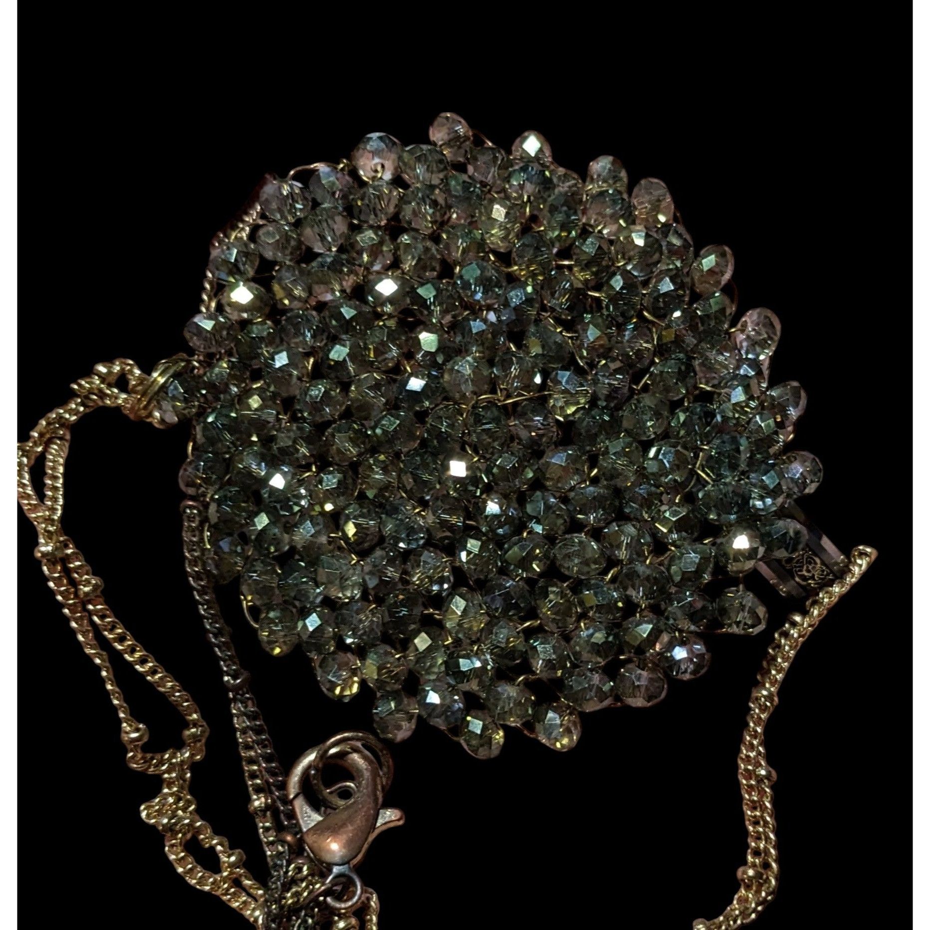 Other Handmade Wire Beaded Sparkly Glass Pendant Necklace Size ONE SIZE - 5 Thumbnail