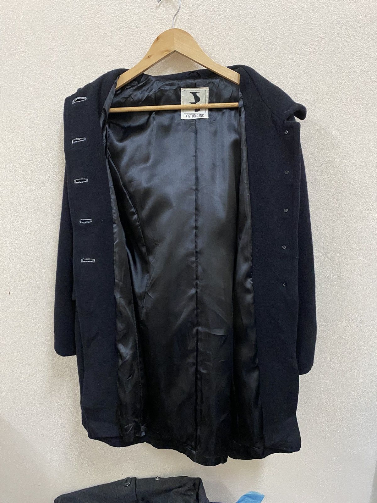 Yohji Yamamoto Vtg Y-Studio Wool Coat Jacket Black Size M / US 6-8 / IT 42-44 - 3 Thumbnail