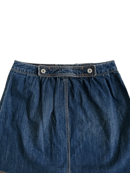 Vintage Spick And Span Blue Denim Skirt Japanese Brand Size 31" - 3 Thumbnail