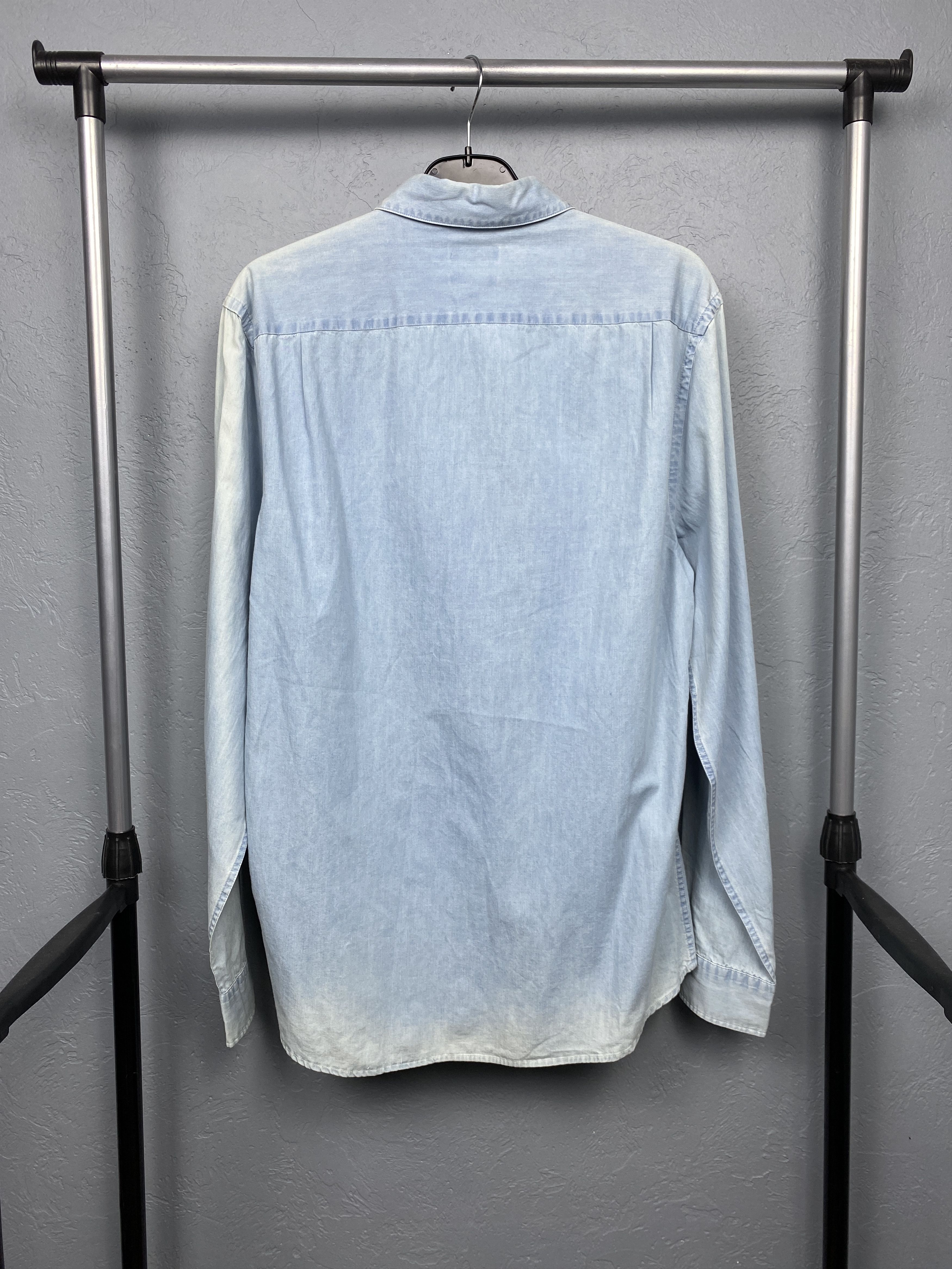 Reiss NEW Reiss Mens Denim Long Sleeve Shirt Jeans Size US XL / EU 56 / 4 - 9 Thumbnail