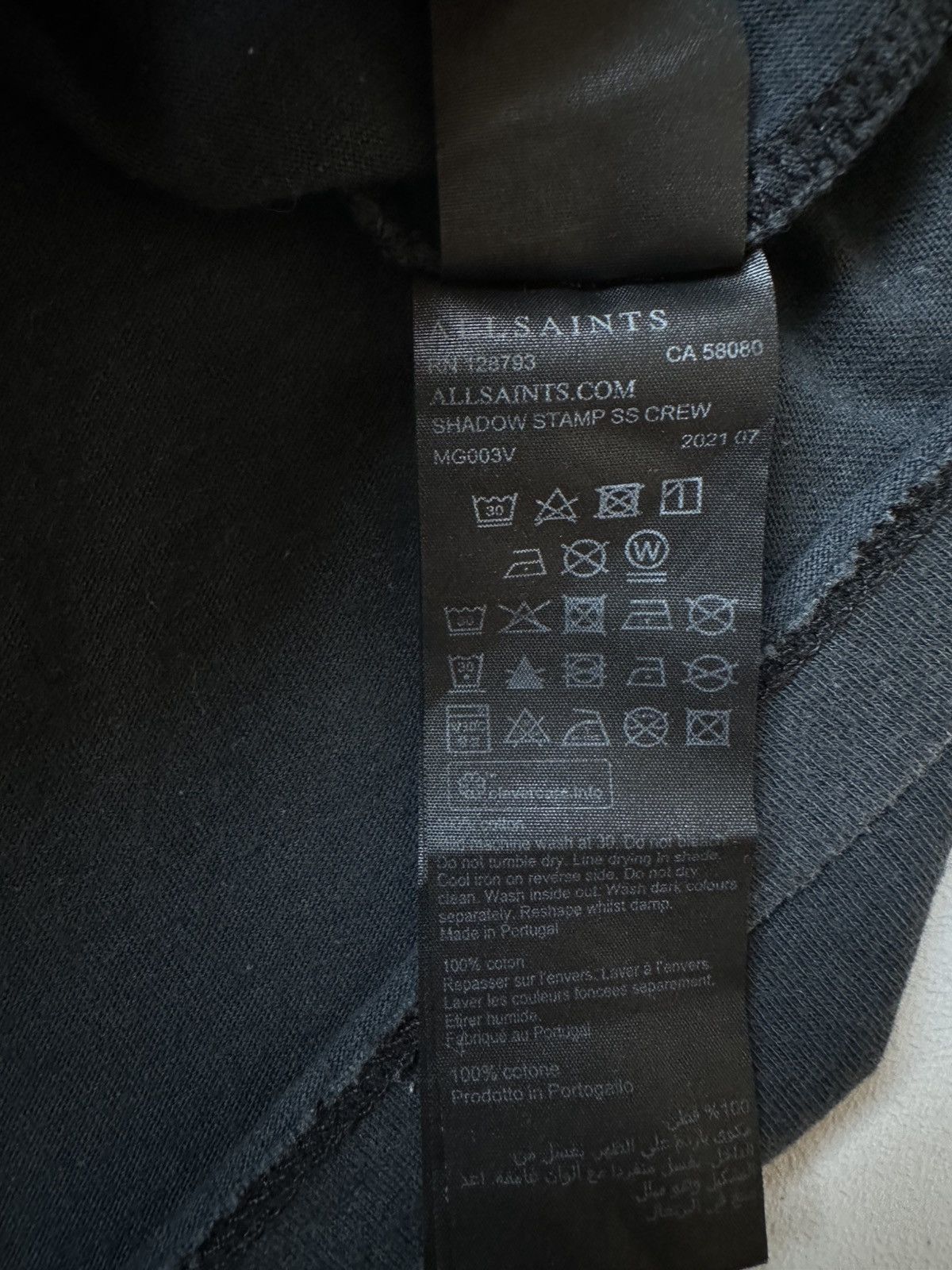 Allsaints AllSaints Shadow Stapm Box Logo Tee Size US M / EU 48-50 / 2 - 9 Thumbnail