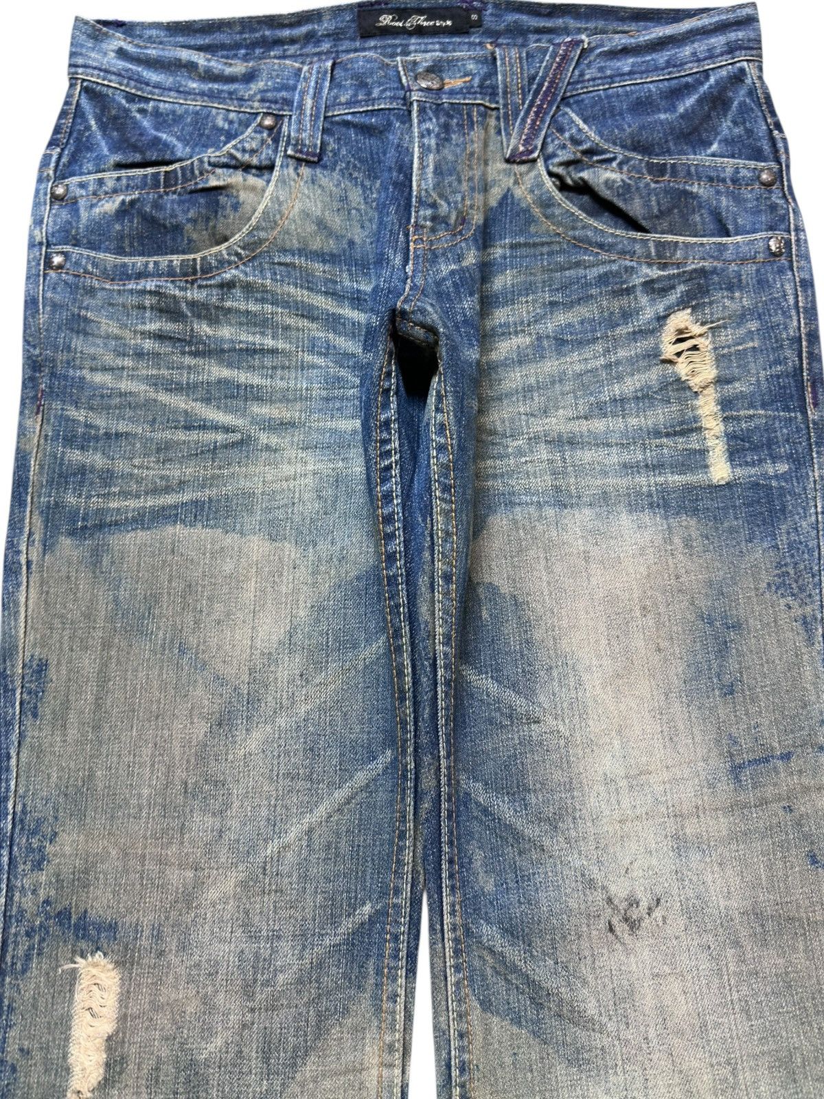 Hysteric Glamour Vintage Root Three Styles Mudwash Whiskers Distressed Denim Size US 31 - 2 Thumbnail
