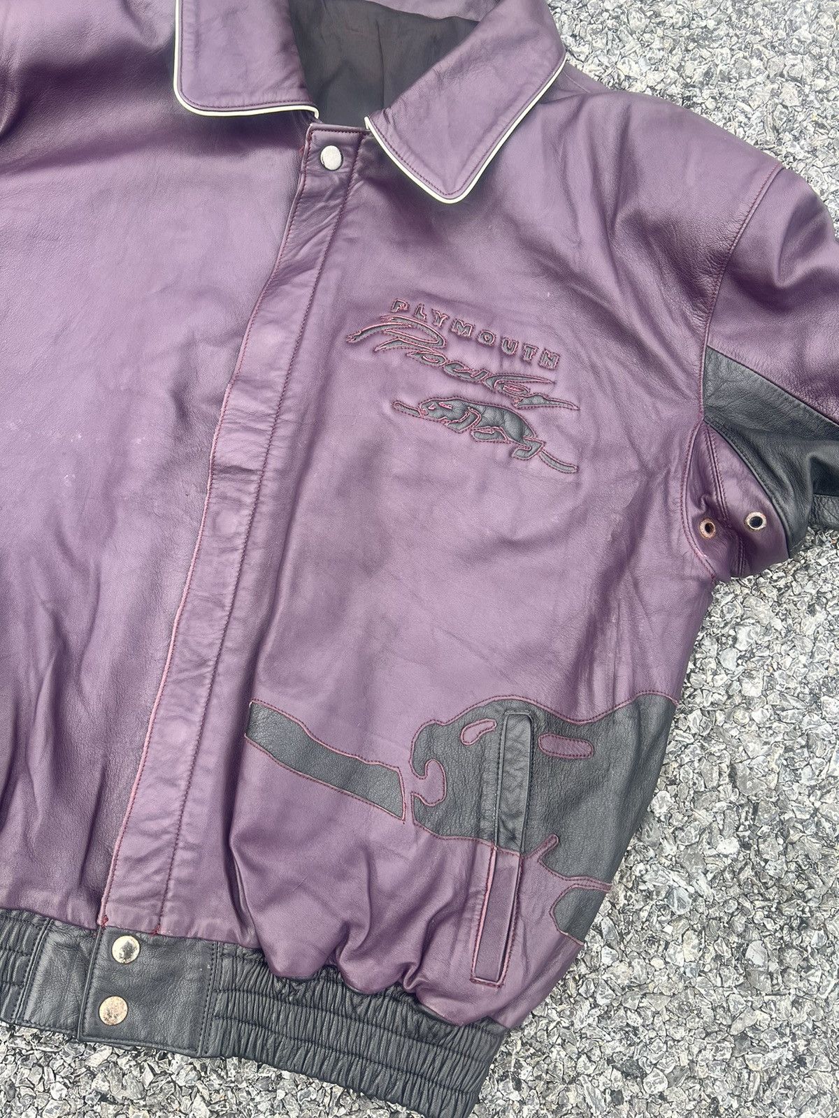 Designer × Vintage Vintage Plymouth Prowler Lamb Leather All Embroidered Jacket Size US M / EU 48-50 / 2 - 4 Thumbnail
