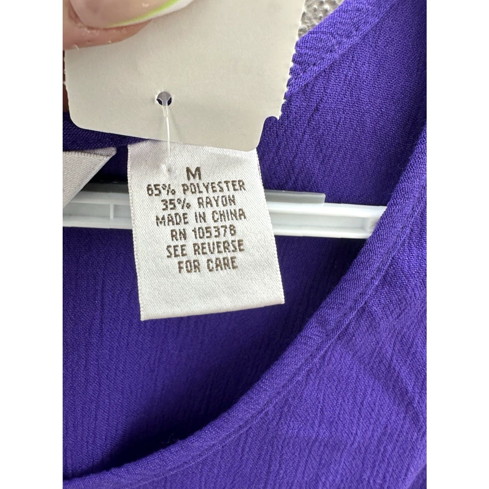 Vintage Drapers & Damons Womens Tank Top Size Medium Purple Wild Plum NWTs Size M / US 6-8 / IT 42-44 - 5 Thumbnail
